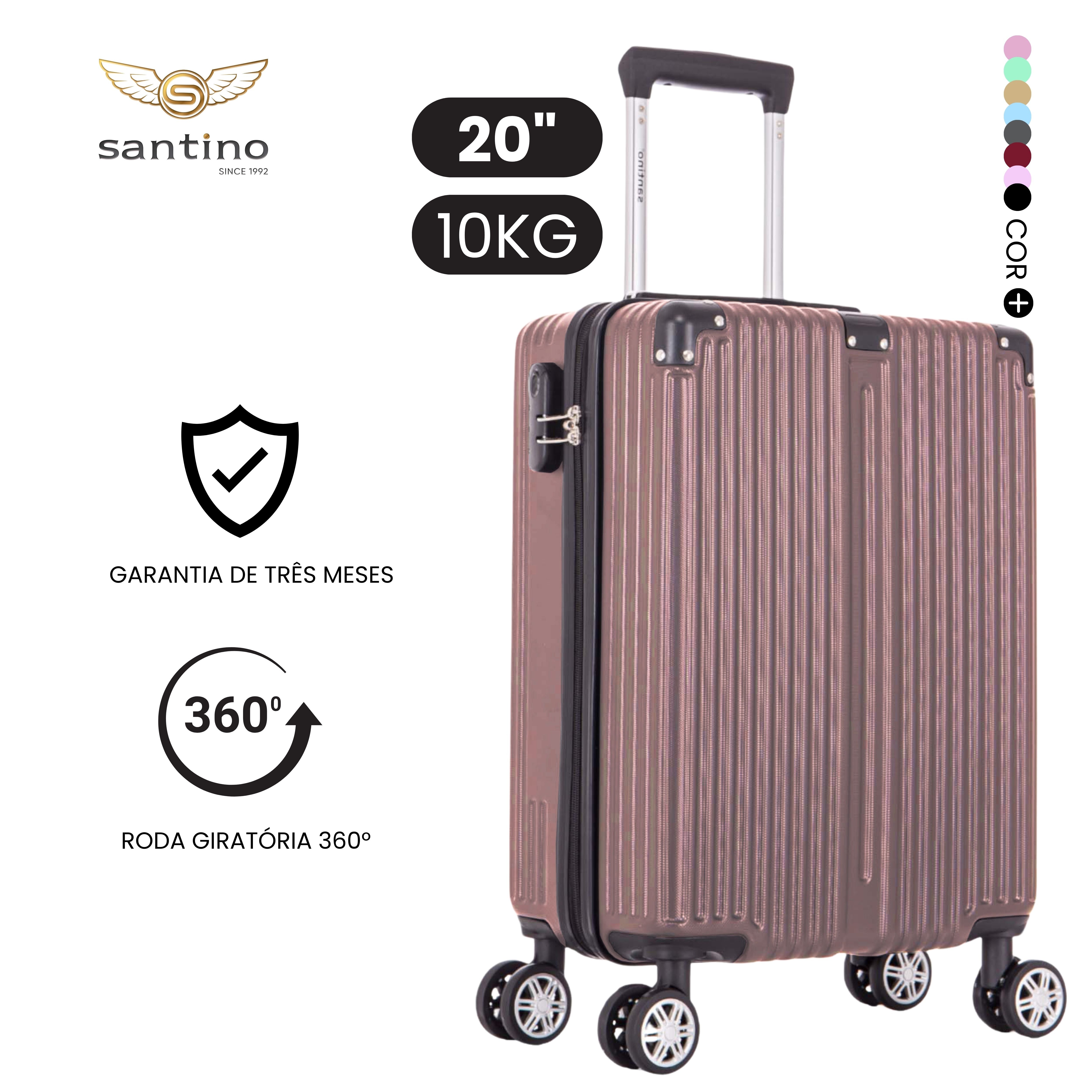 Santino MZV204J 3-Piece Dublin Rigid Luggage Set 360°