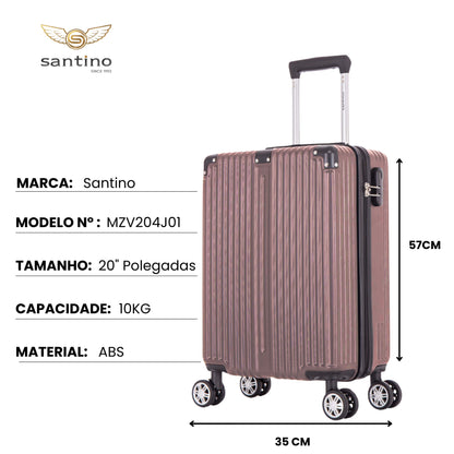Santino MZV204J 3-Piece Dublin Rigid Luggage Set 360°