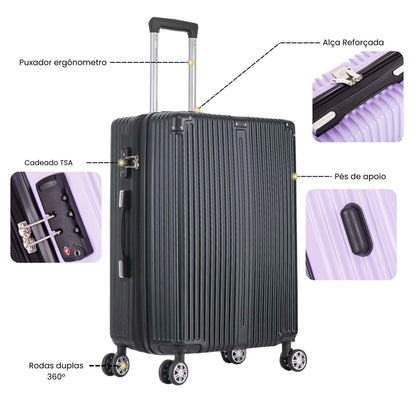 Santino MZV204J 3-Piece Dublin Rigid Luggage Set 360°