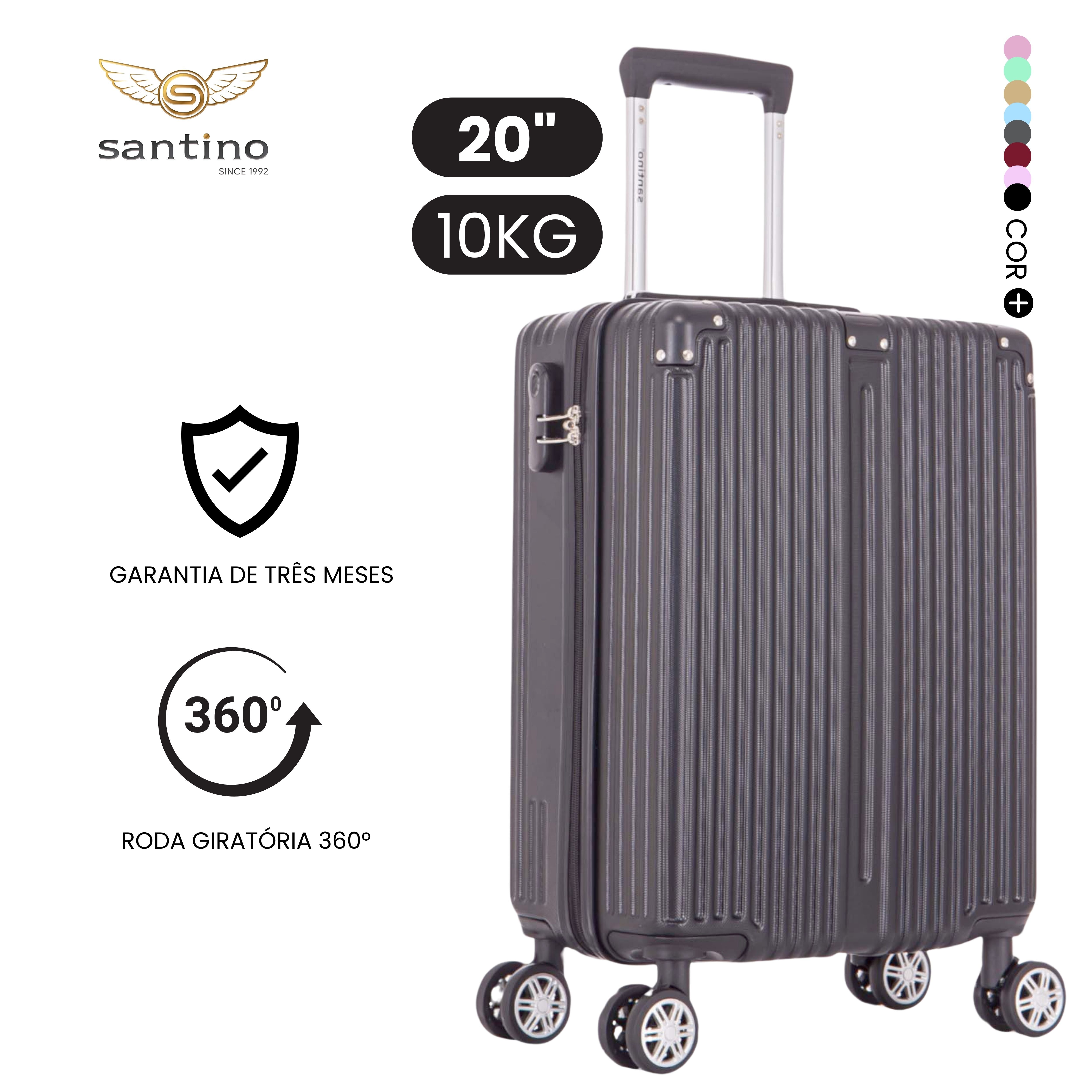 Santino MZV204J 3-Piece Dublin Rigid Luggage Set 360°