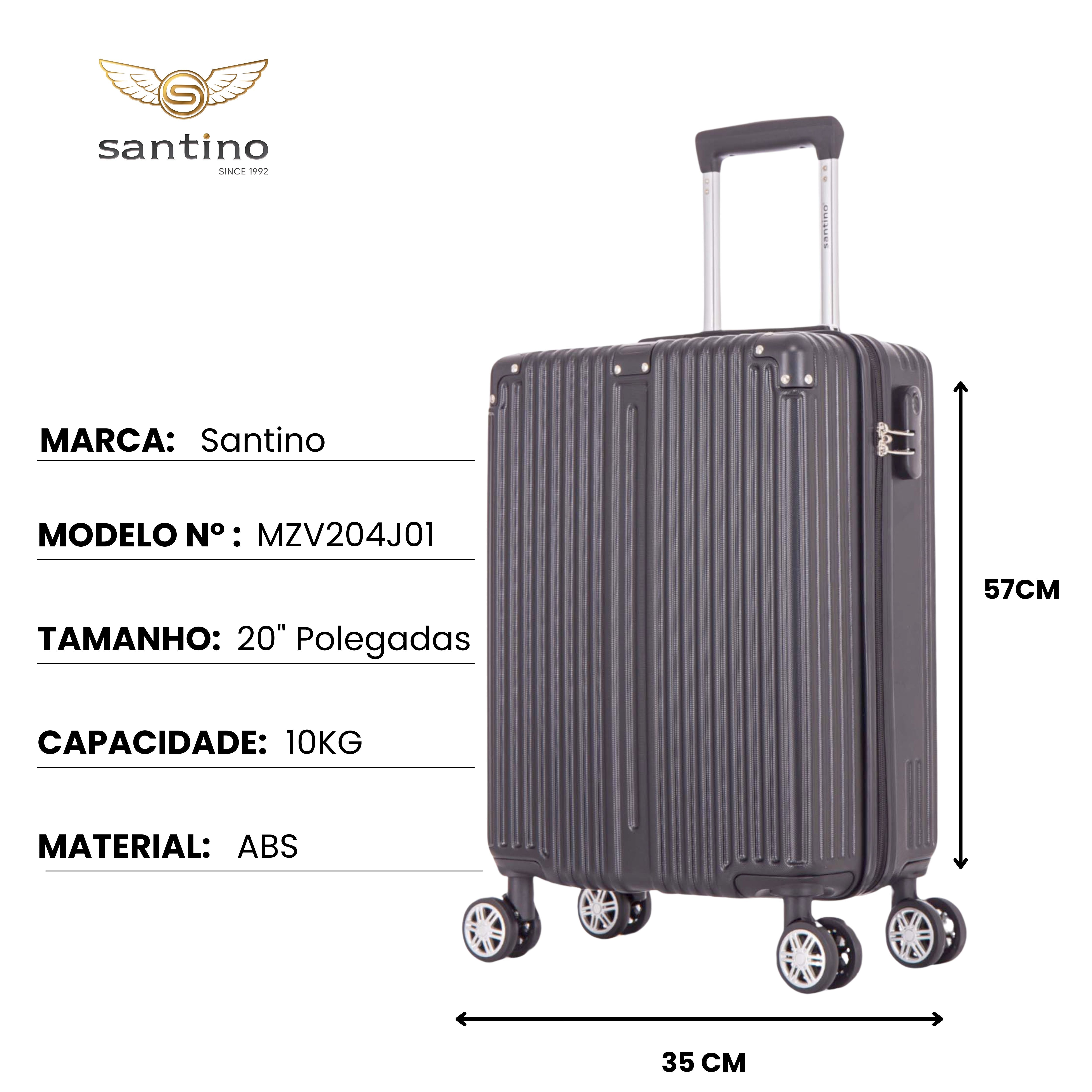 Santino MZV204J 3-Piece Dublin Rigid Luggage Set 360°