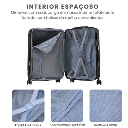 Liberty Statue 3-Piece Rigid Luggage Set Santino MZV502J