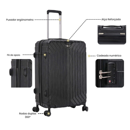 Liberty Statue 3-Piece Rigid Luggage Set Santino MZV502J