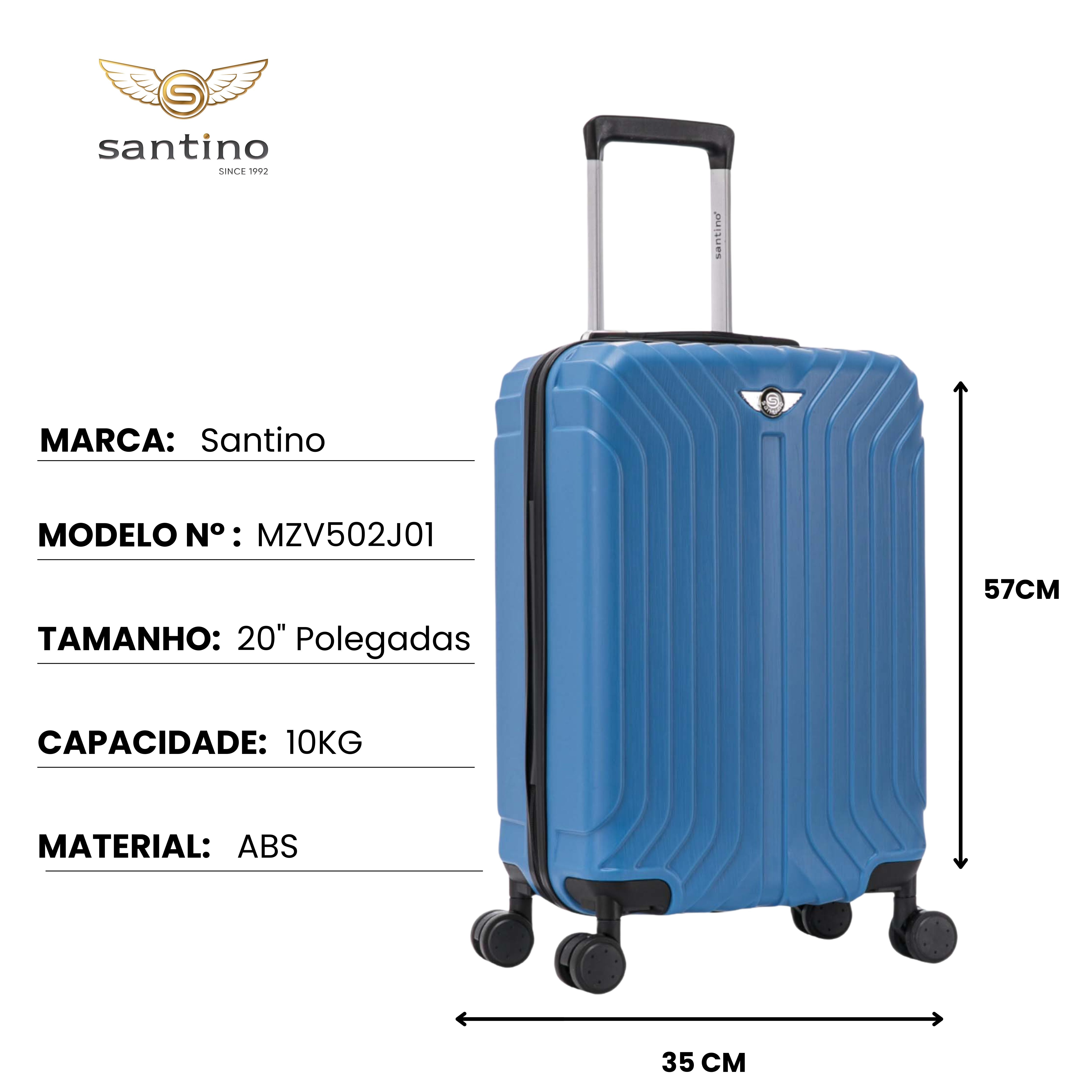 Liberty Statue 3-Piece Rigid Luggage Set Santino MZV502J