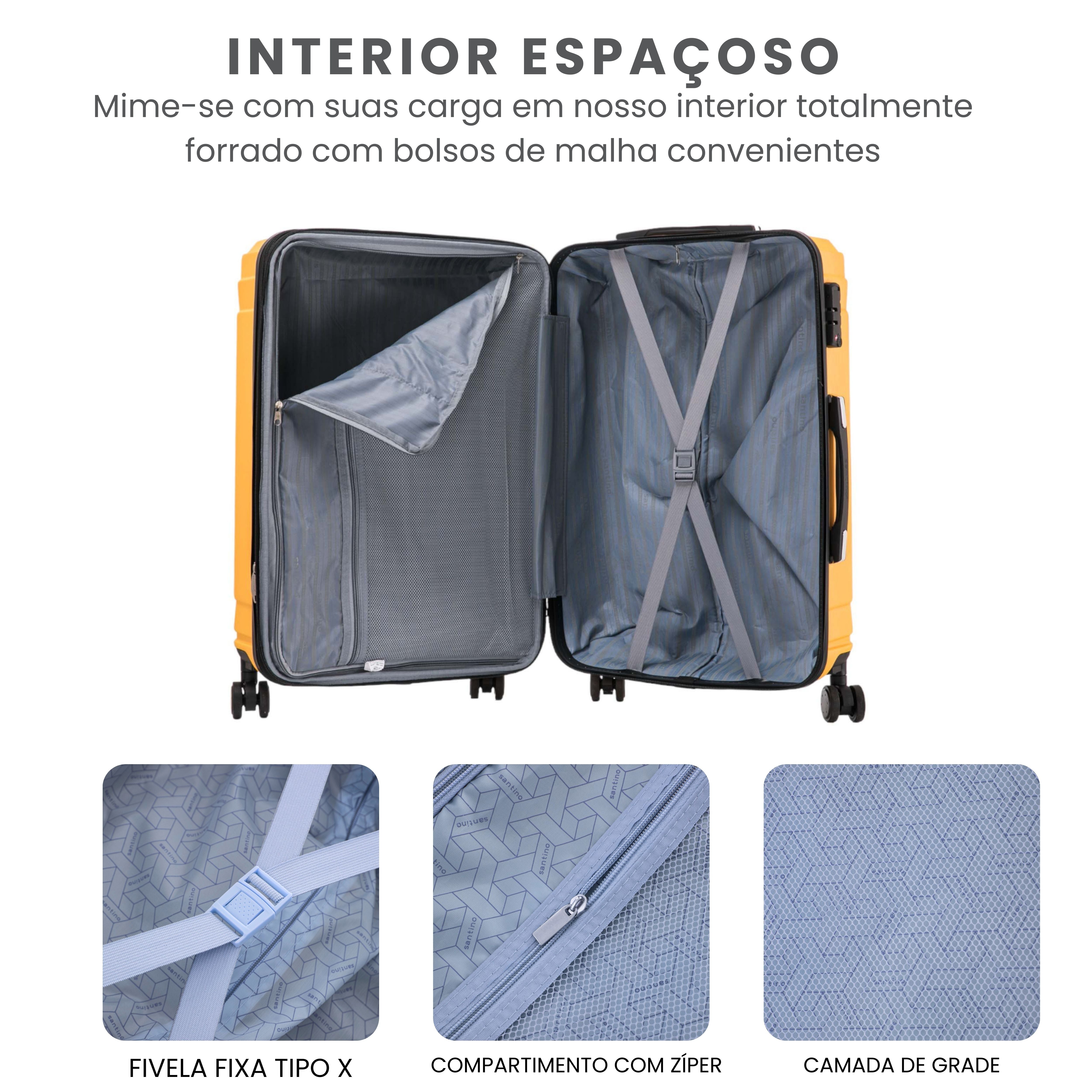Liberty Statue 3-Piece Rigid Luggage Set Santino MZV502J