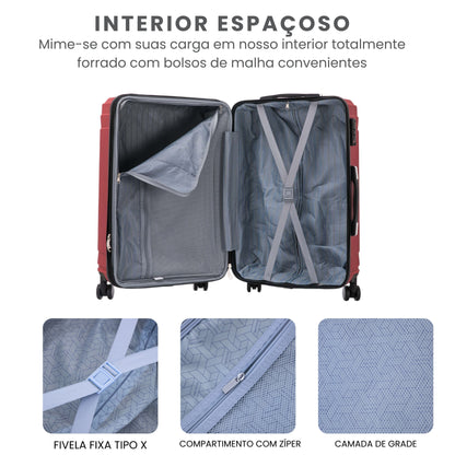 Liberty Statue 3-Piece Rigid Luggage Set Santino MZV502J