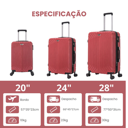 Liberty Statue 3-Piece Rigid Luggage Set Santino MZV502J