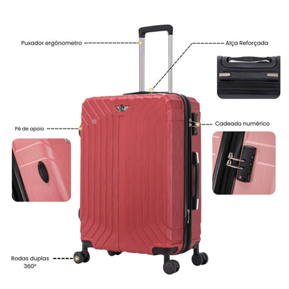 Liberty Statue 3-Piece Rigid Luggage Set Santino MZV502J