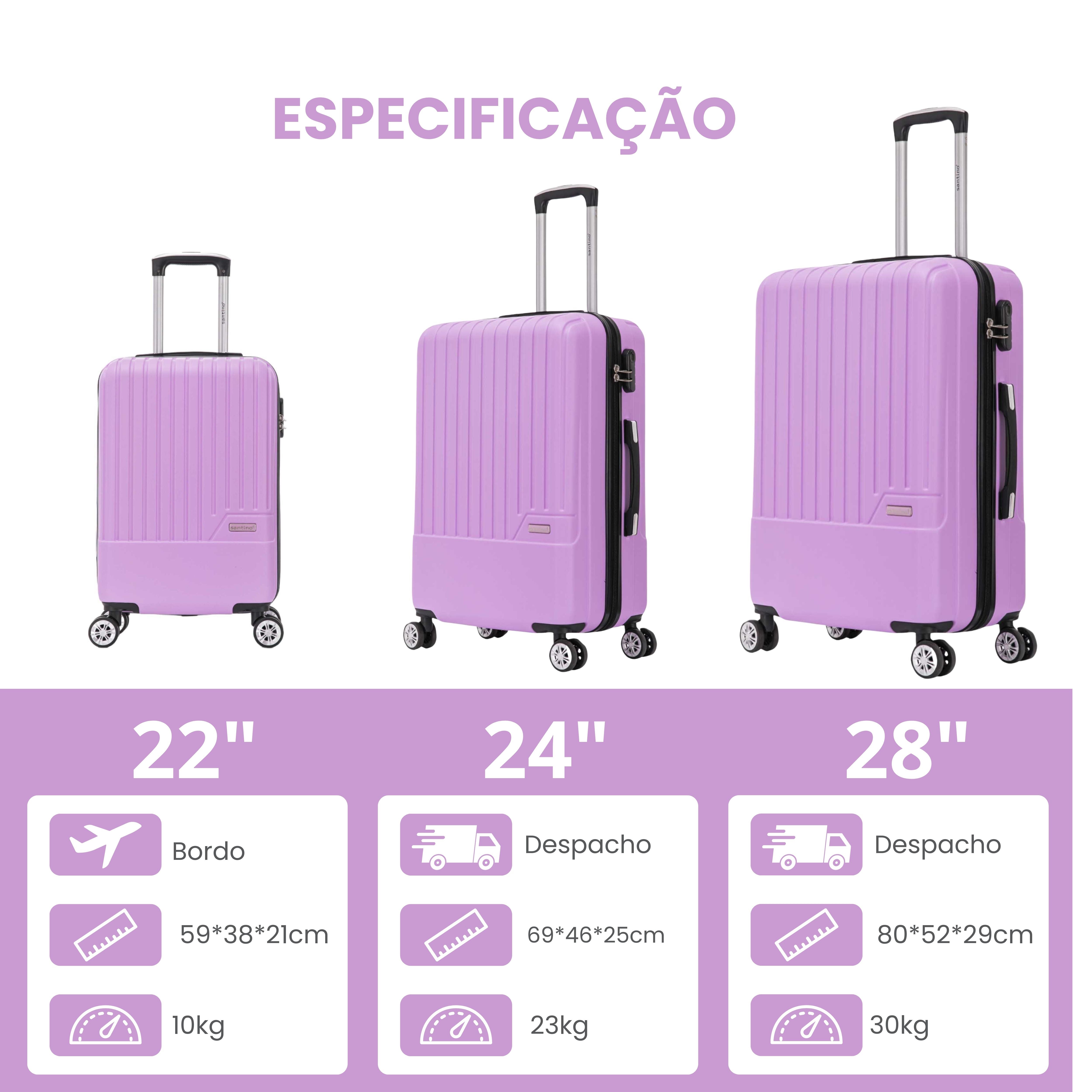 Lincoln Road 3-Piece Hard Luggage Set Santino MZV505J