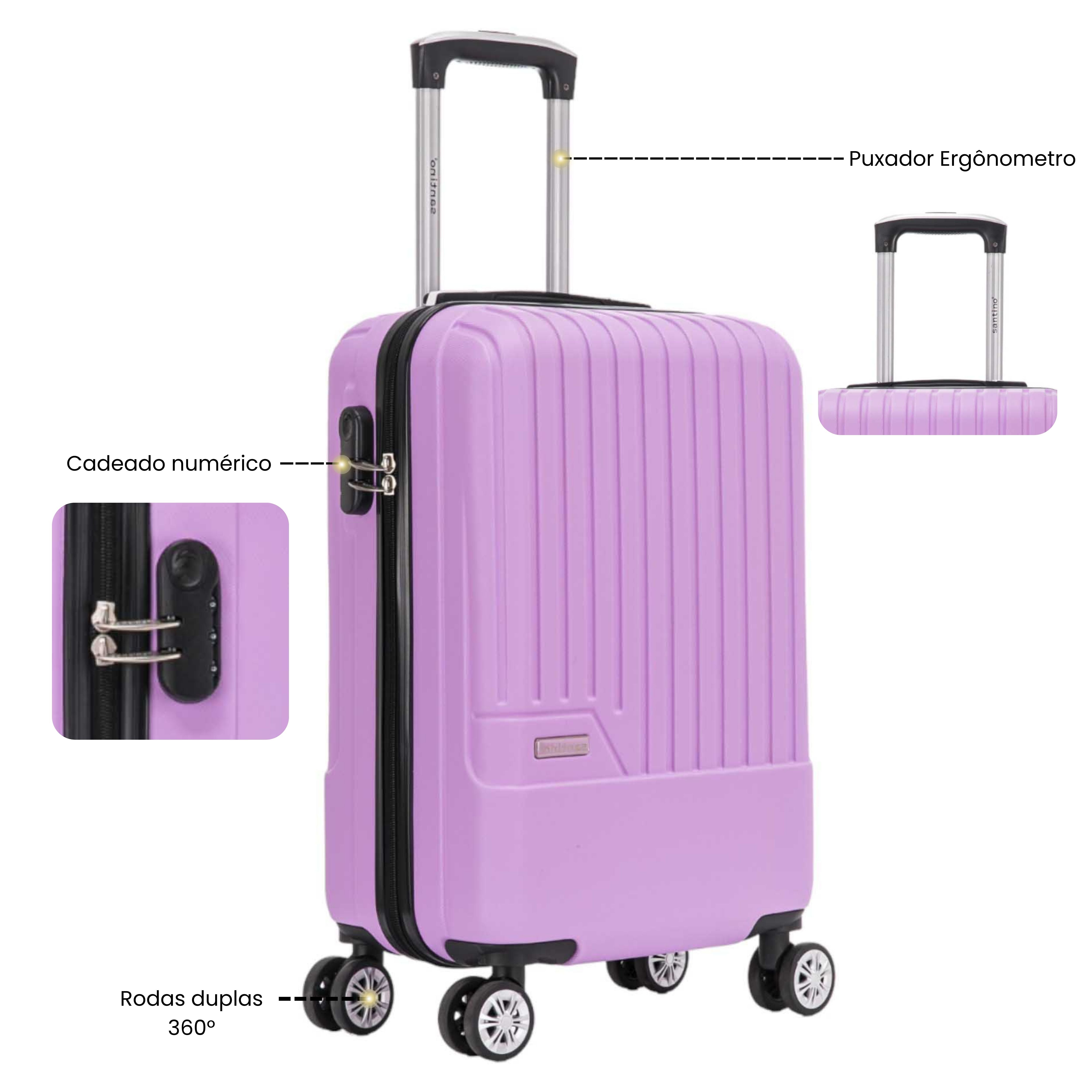 Lincoln Road 3-Piece Hard Luggage Set Santino MZV505J