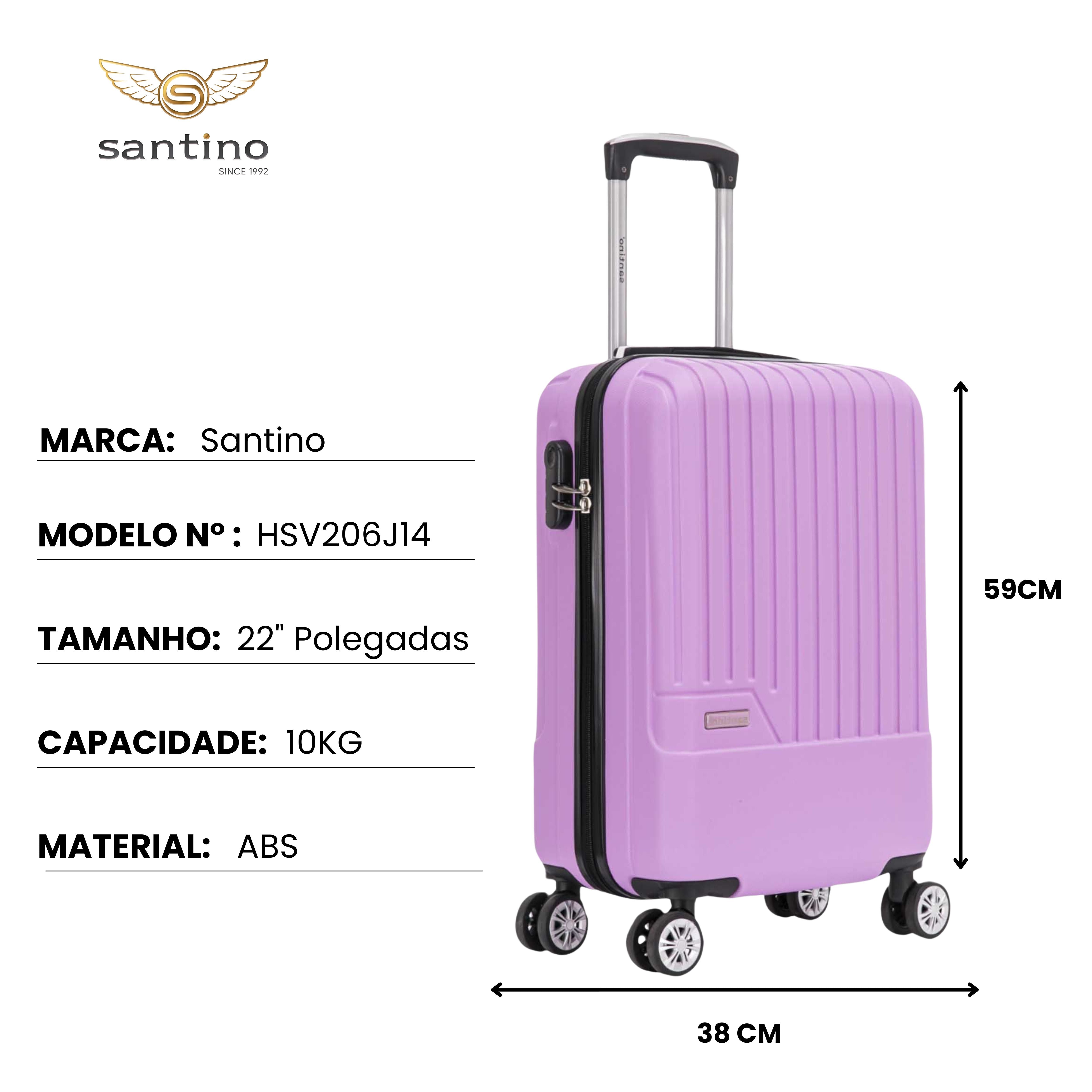 Lincoln Road 3-Piece Hard Luggage Set Santino MZV505J