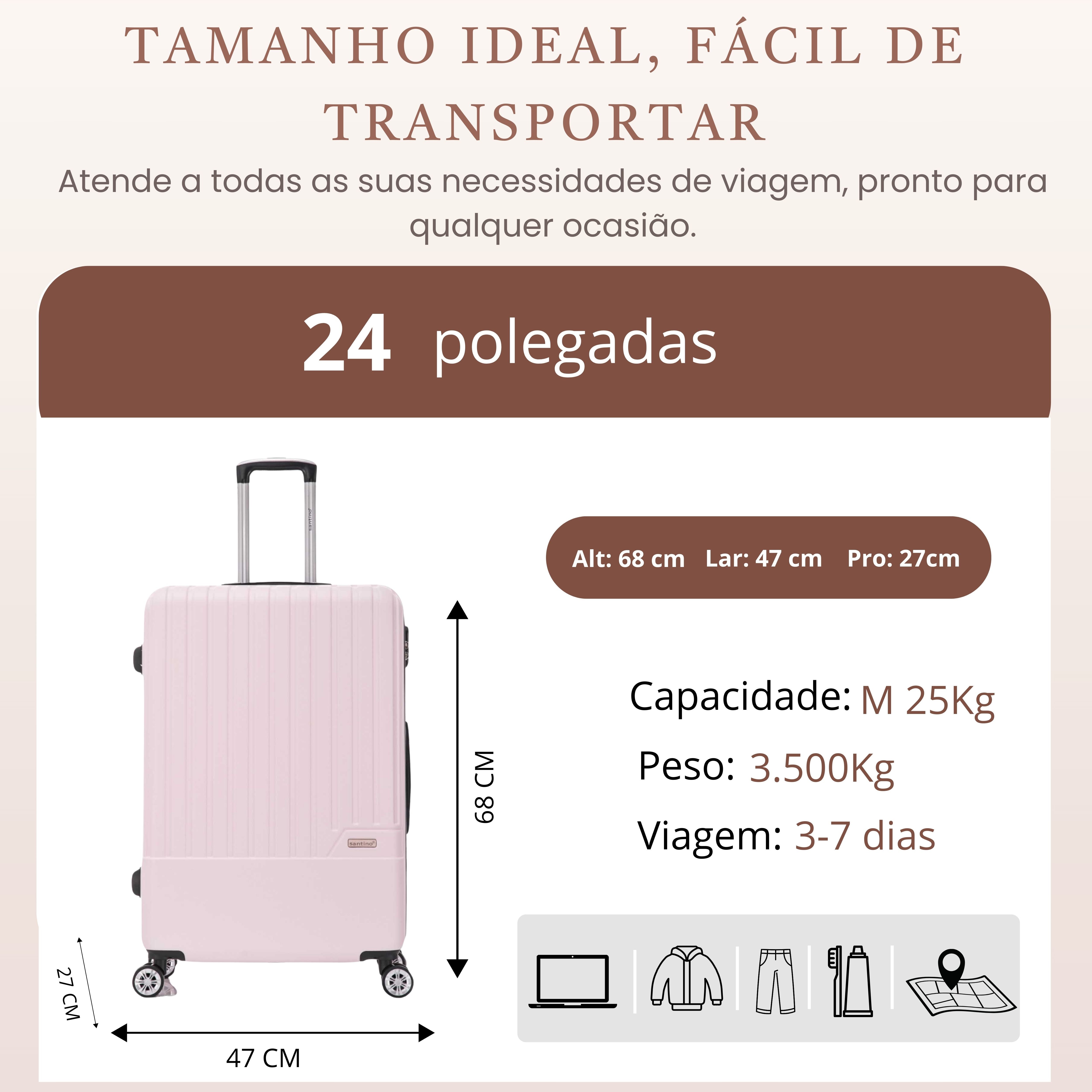 Lincoln Road Hardside 360° Santino M Travel Suitcase - MZV505M