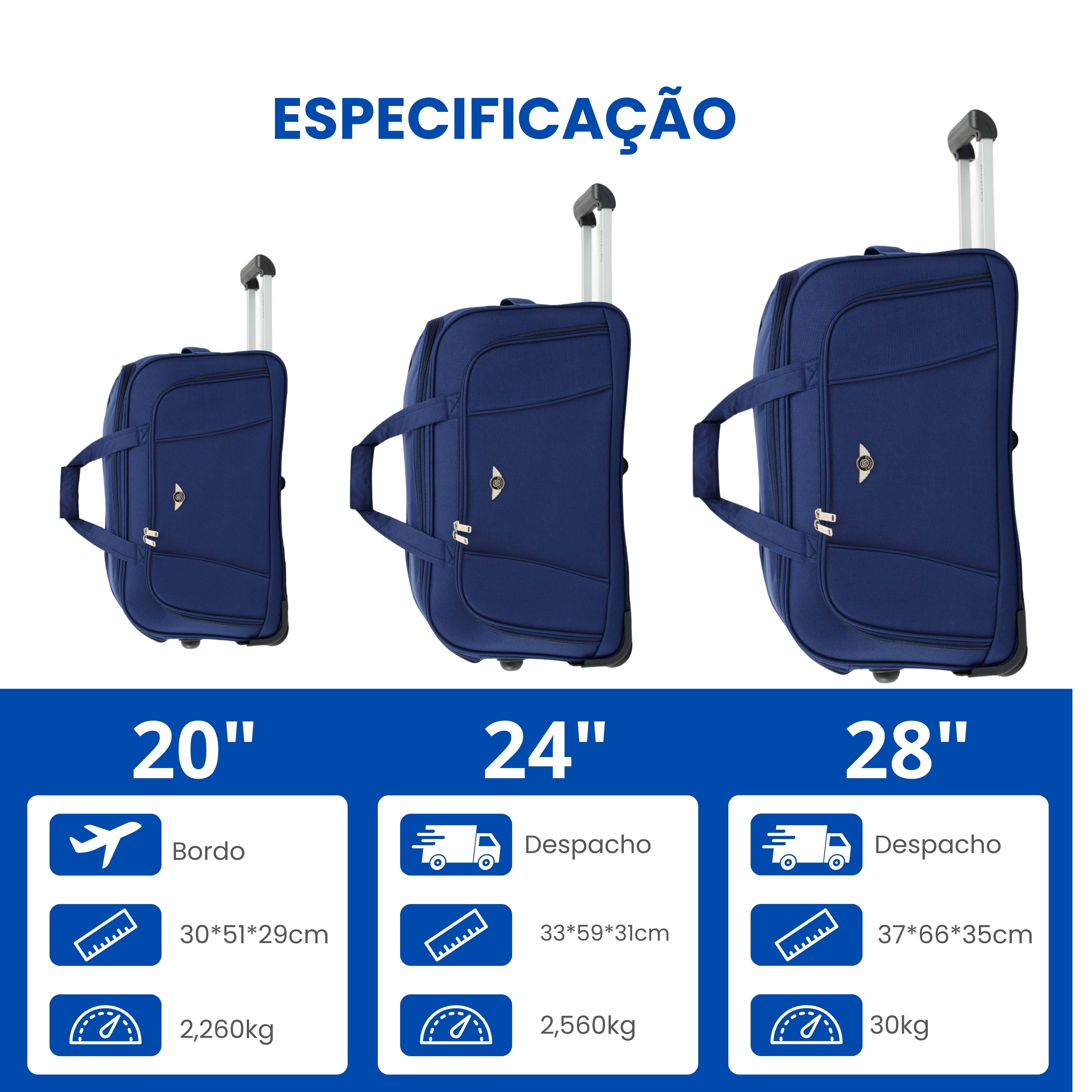 Sardinia Polyester 3-piece Travel Bag Set Santino - NDS501J