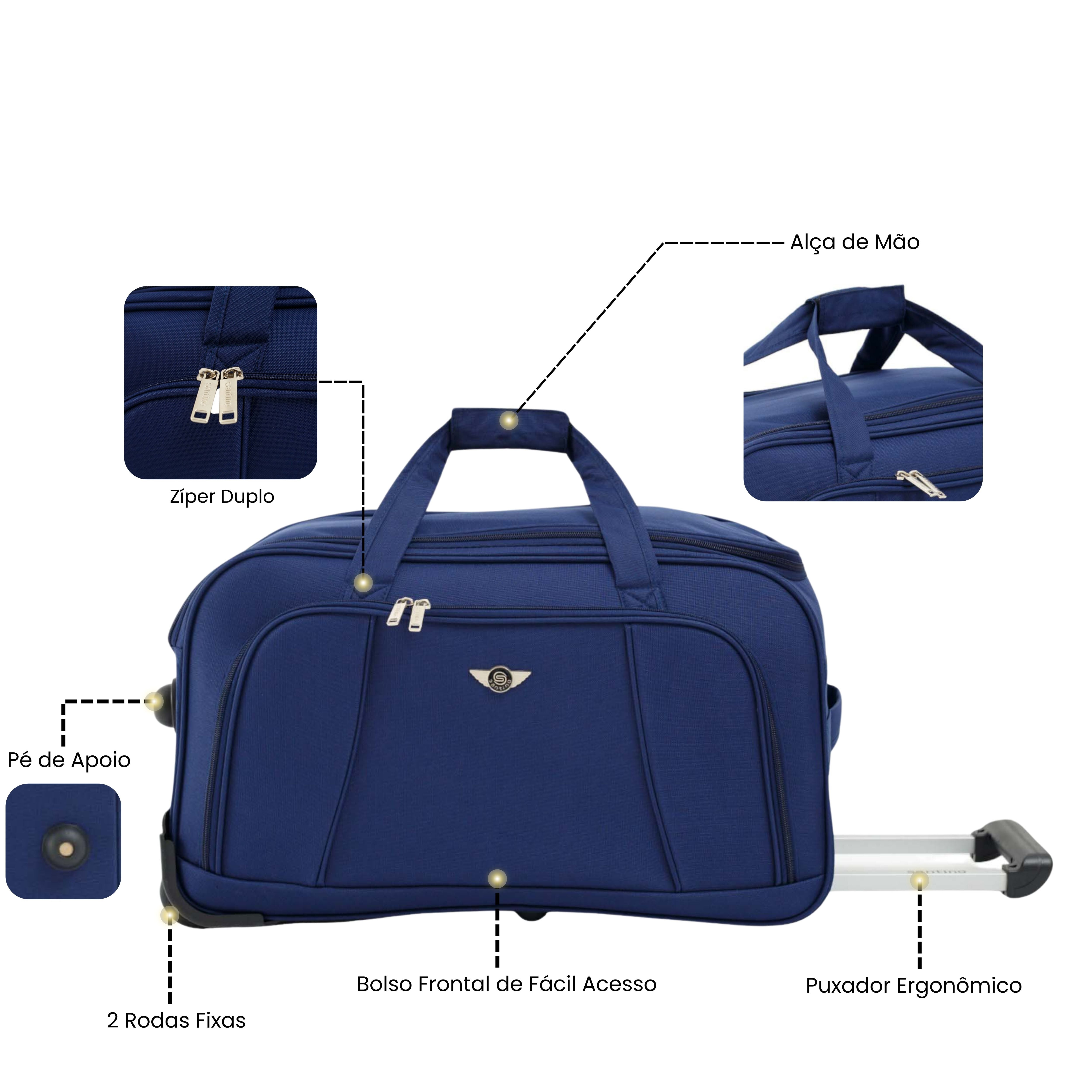 Sardinia Polyester 3-piece Travel Bag Set Santino - NDS501J