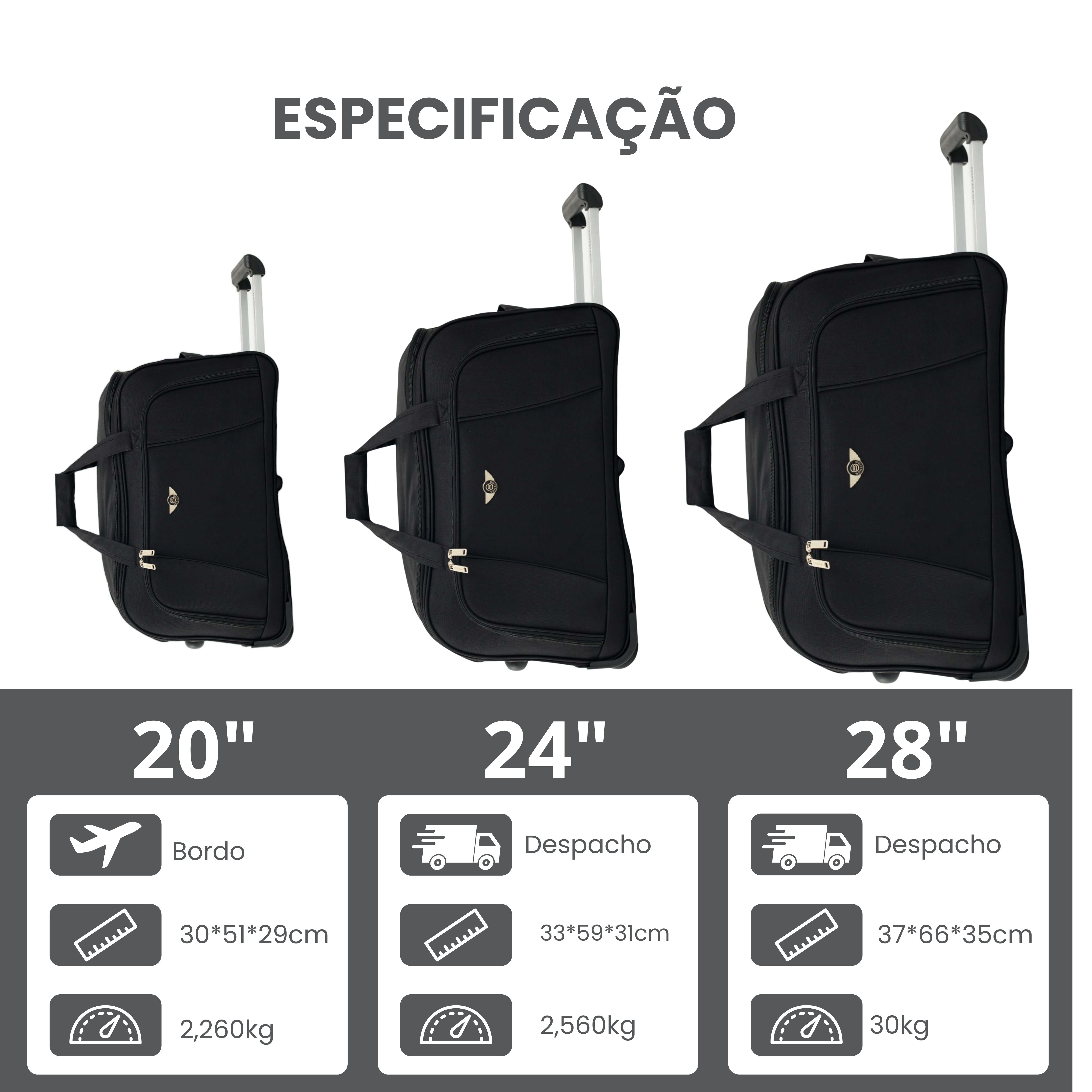 Sardinia Polyester 3-piece Travel Bag Set Santino - NDS501J