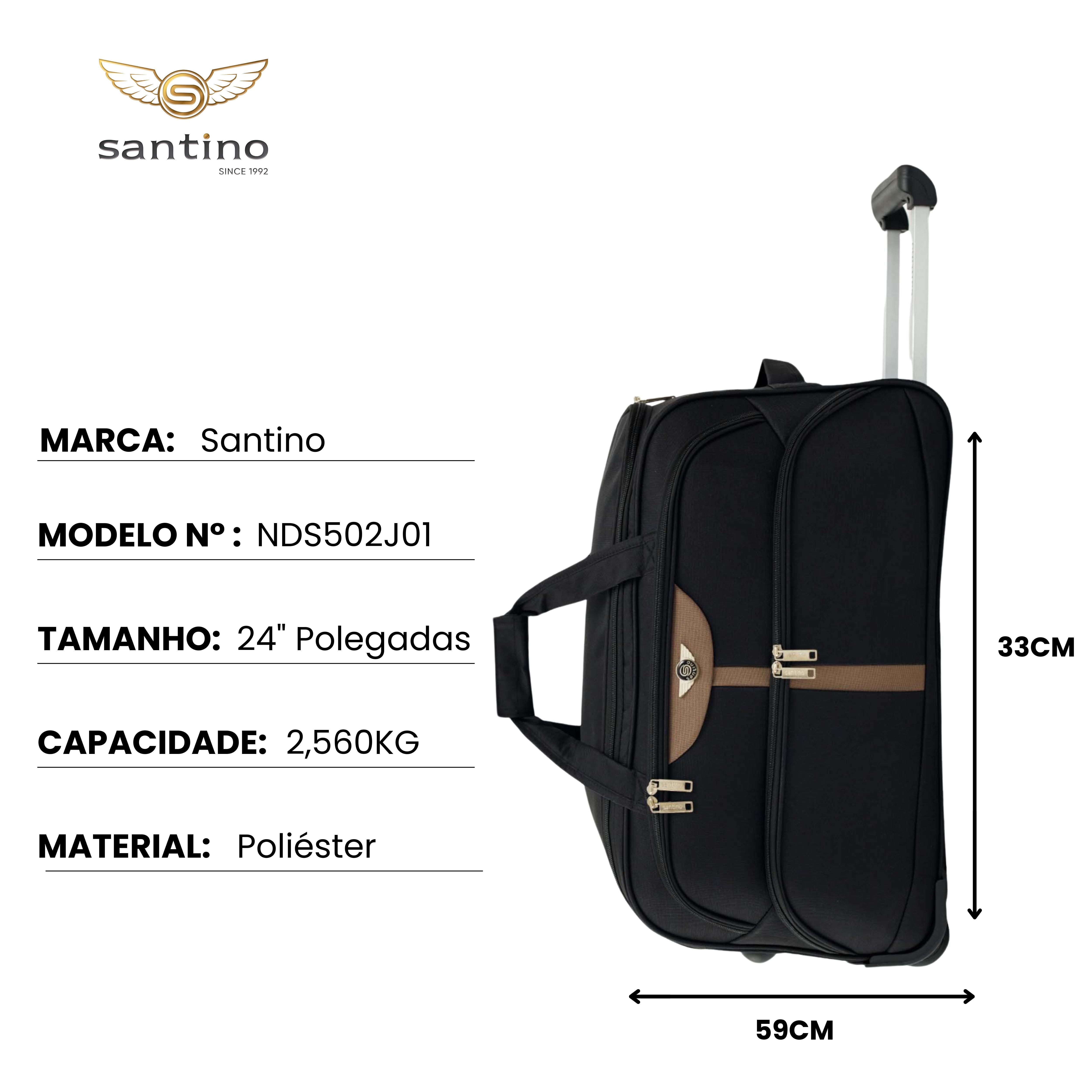 Santino 3-piece Panay Polyester Travel Bag Set - NDS502J