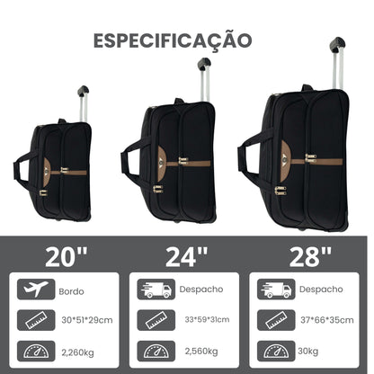 Santino 3-piece Panay Polyester Travel Bag Set - NDS502J