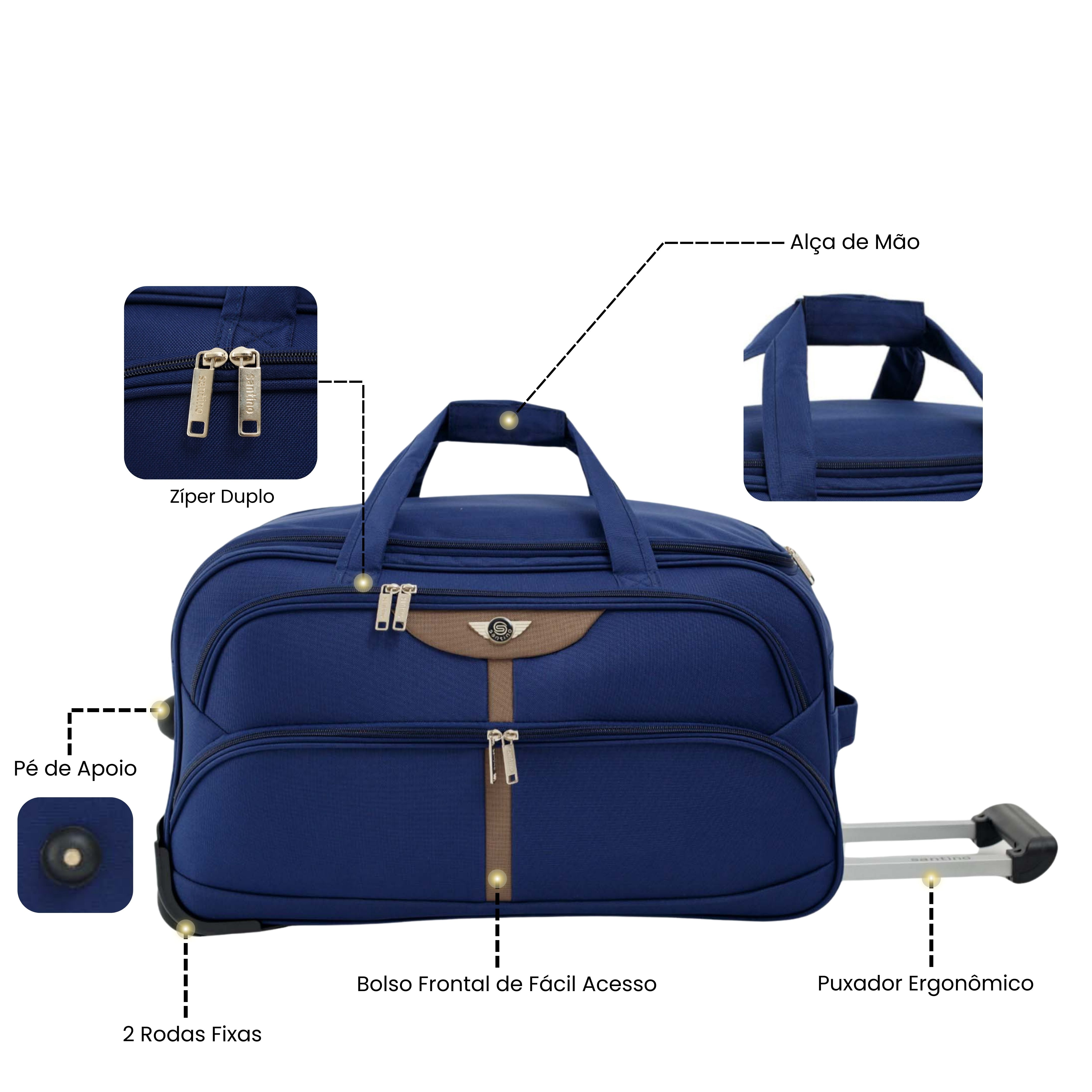 Santino 3-piece Panay Polyester Travel Bag Set - NDS502J