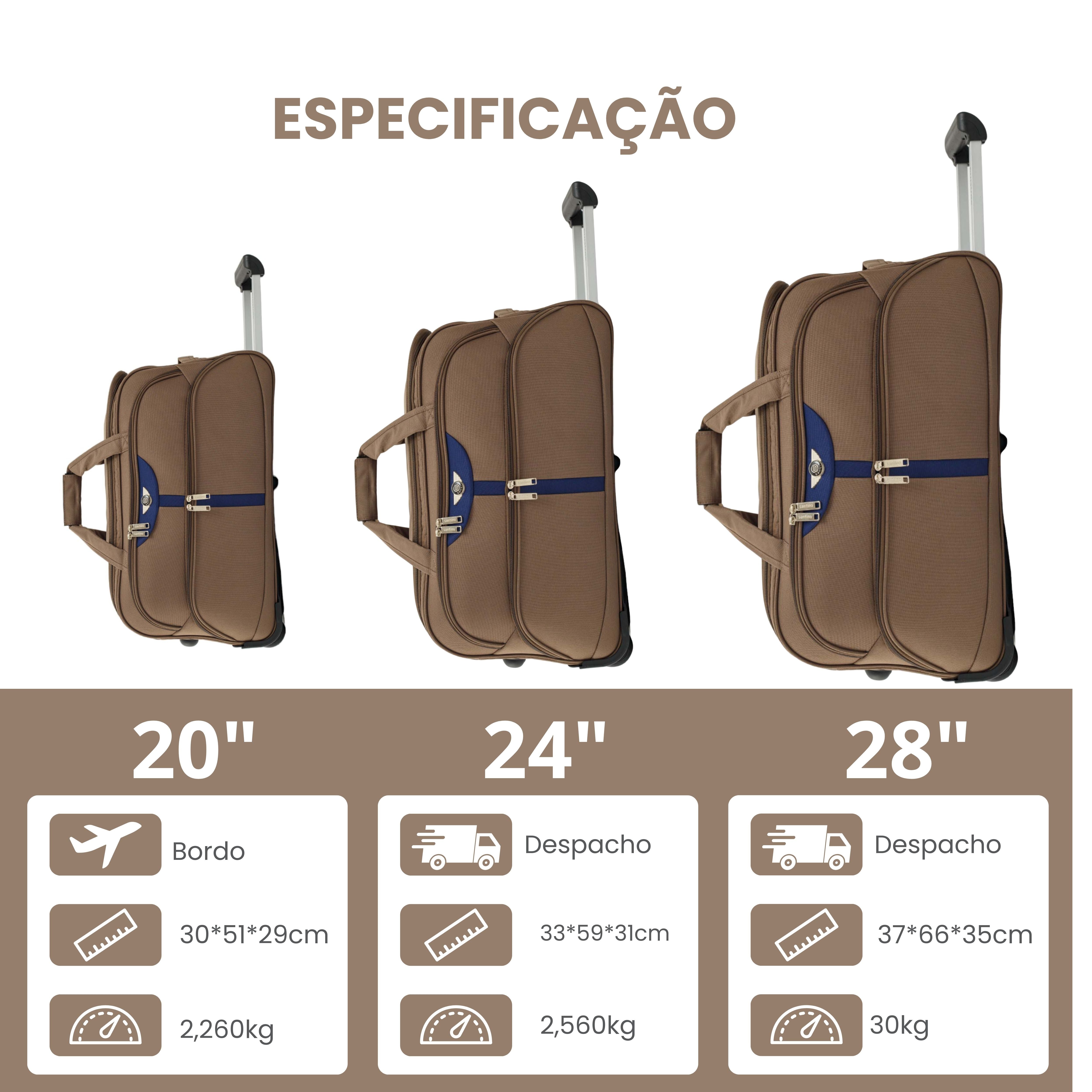 Santino 3-piece Panay Polyester Travel Bag Set - NDS502J