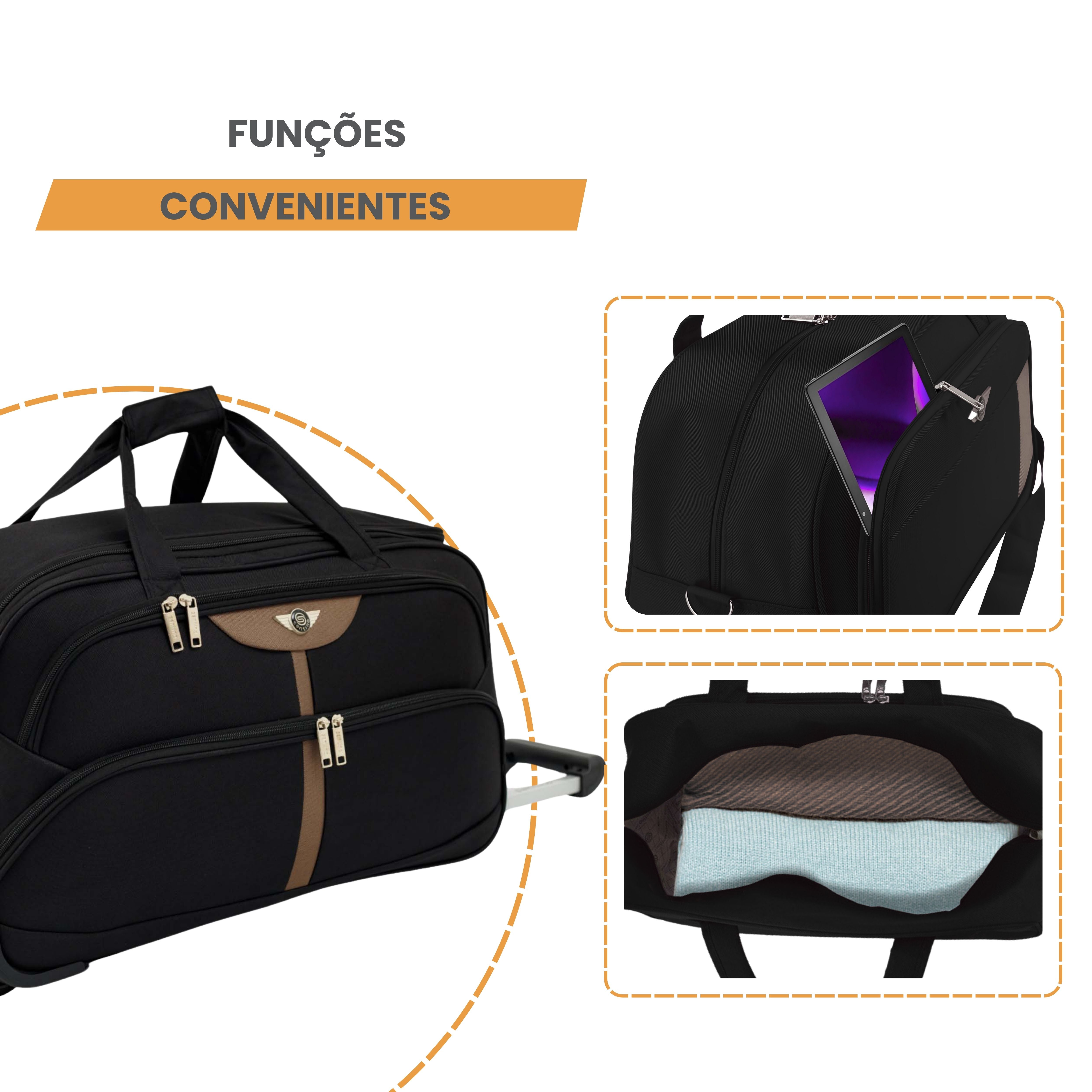 Panay Polyester Travel Bag with 2 Wheels Santino P - NDS502P