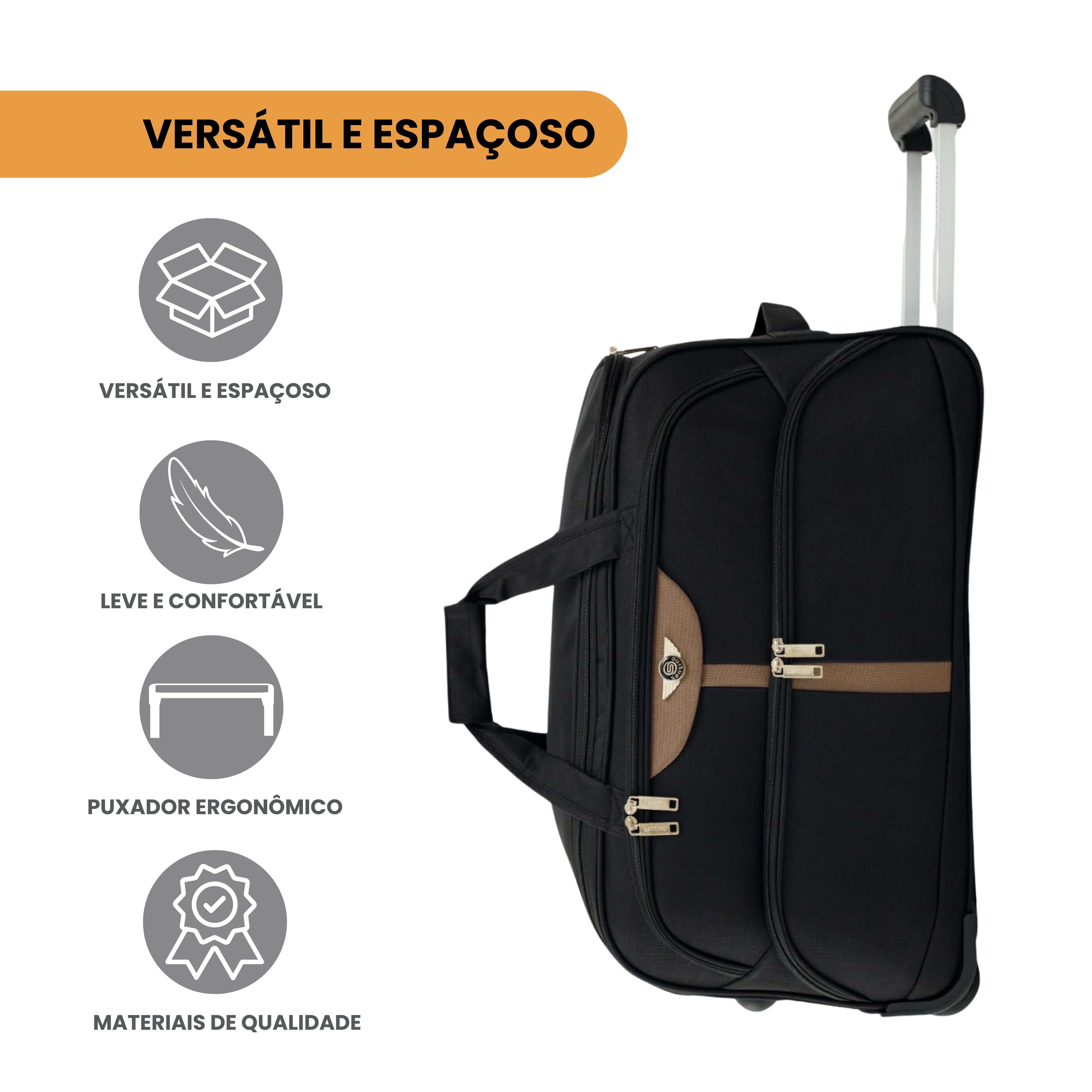 Panay Polyester Travel Bag with 2 Wheels Santino P - NDS502P