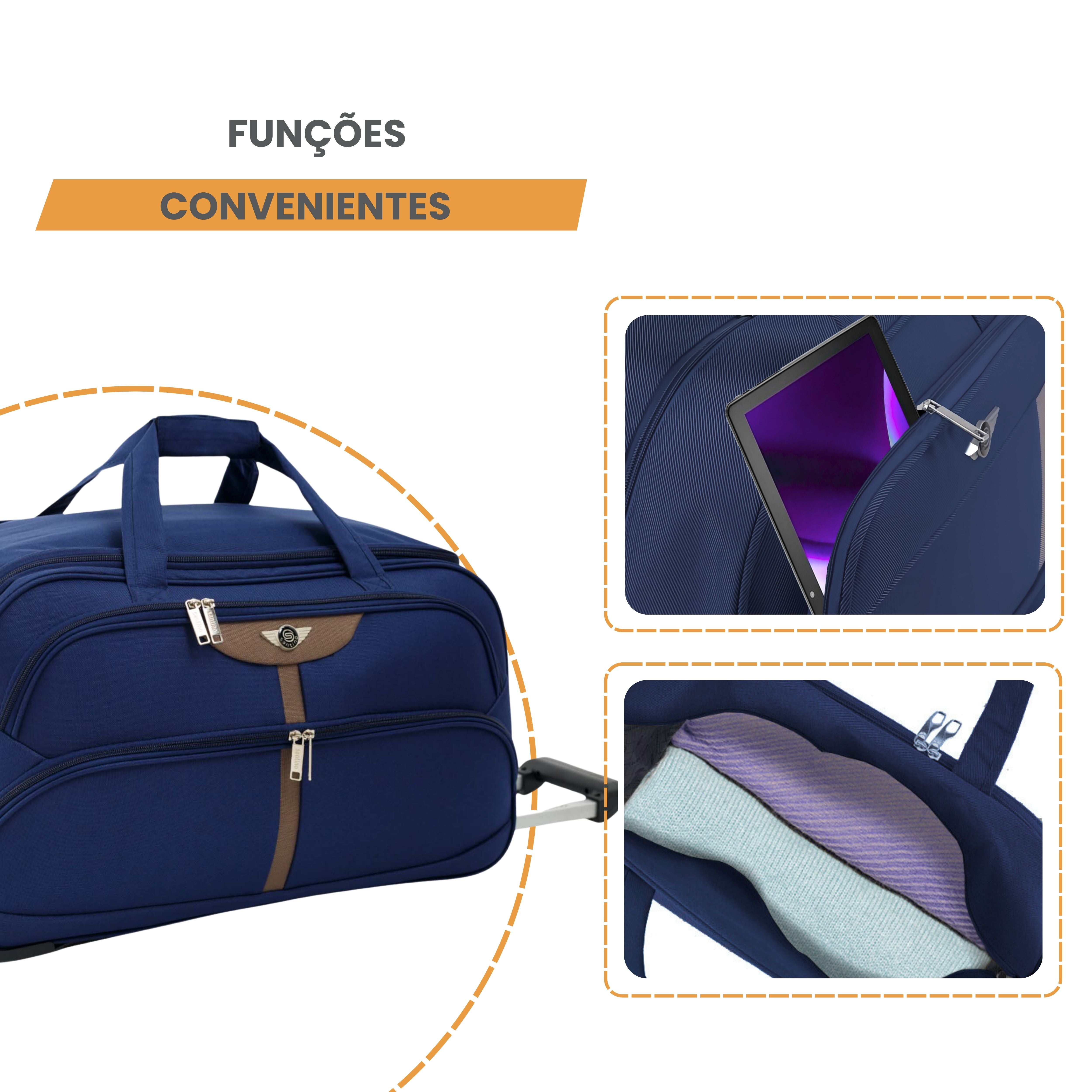 Panay Polyester Travel Bag with 2 Wheels Santino P - NDS502P