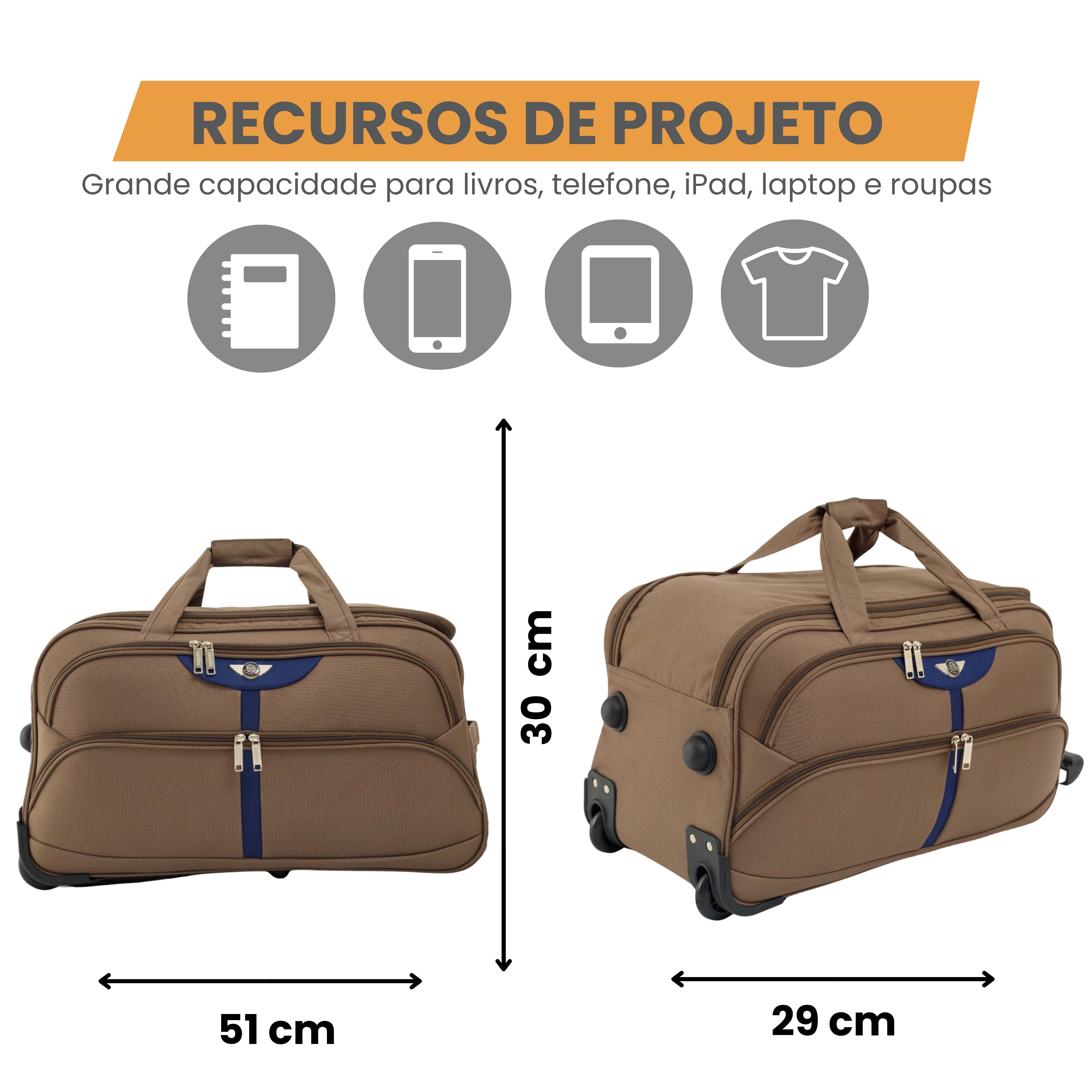 Panay Polyester Travel Bag with 2 Wheels Santino P - NDS502P