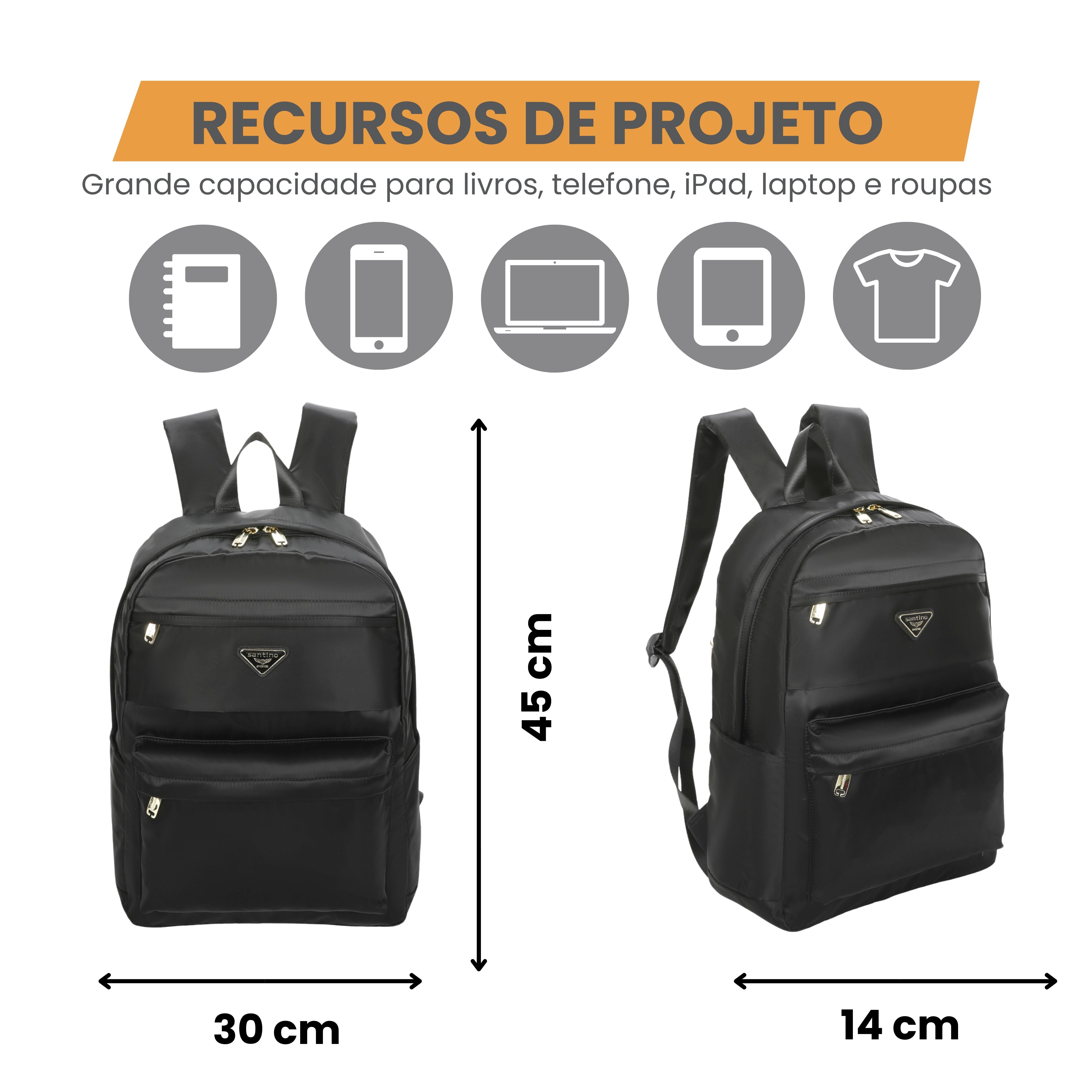 Blossom Santino Backpack Bag - SAB409U01 - Black