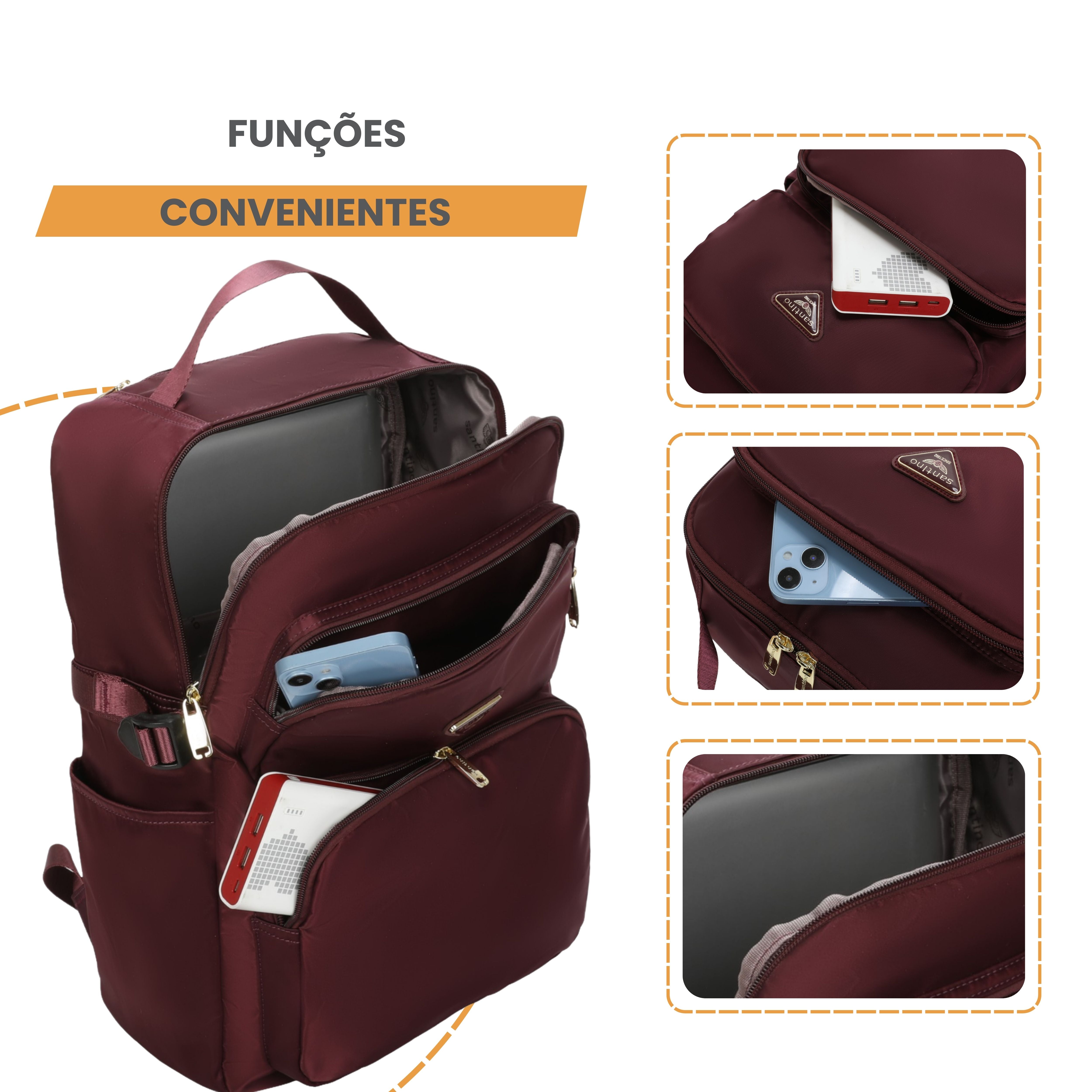 Hazel Santino Backpack Bag - SAB410U08 - Wine