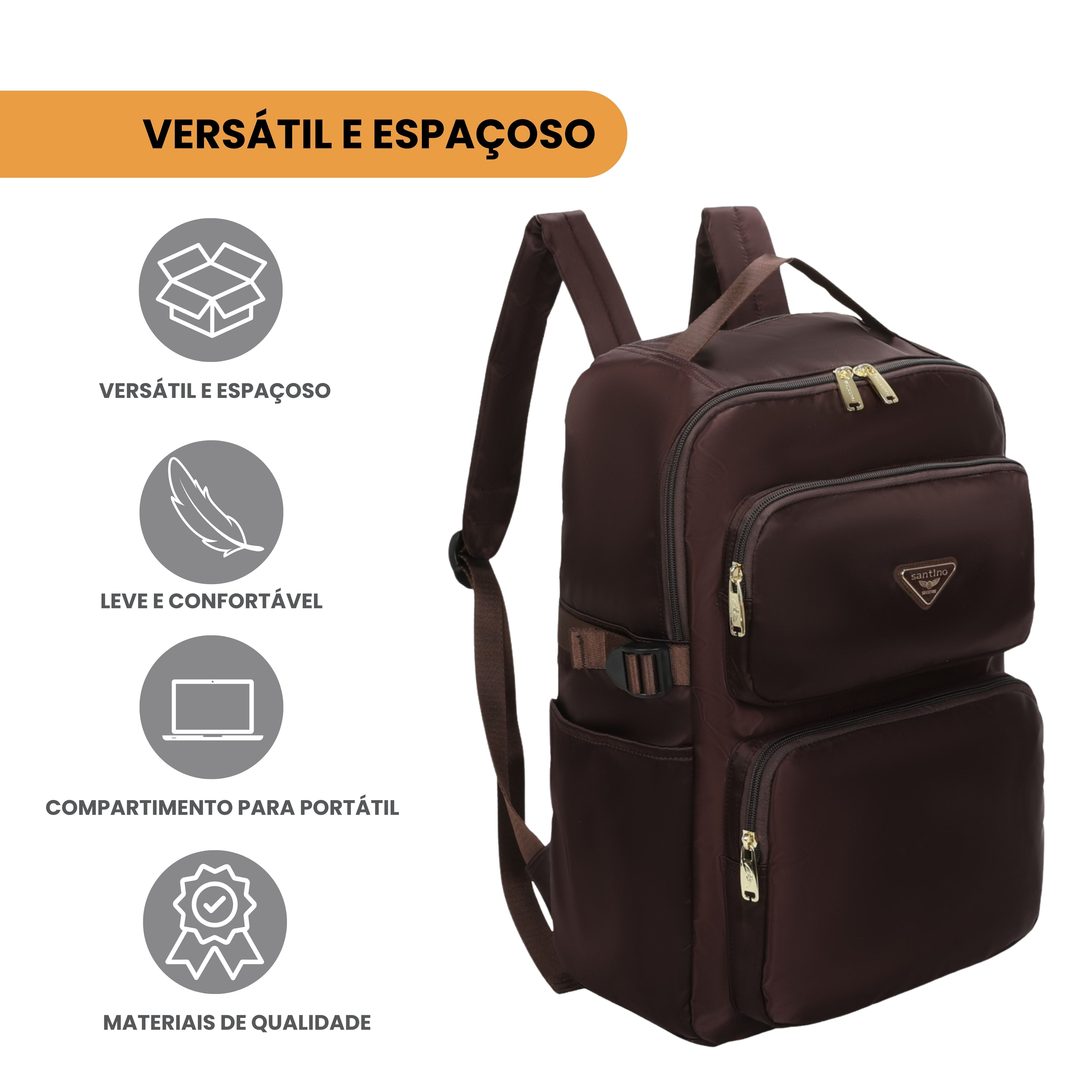 Hazel Santino Backpack Bag - SAB410U11 - Brown