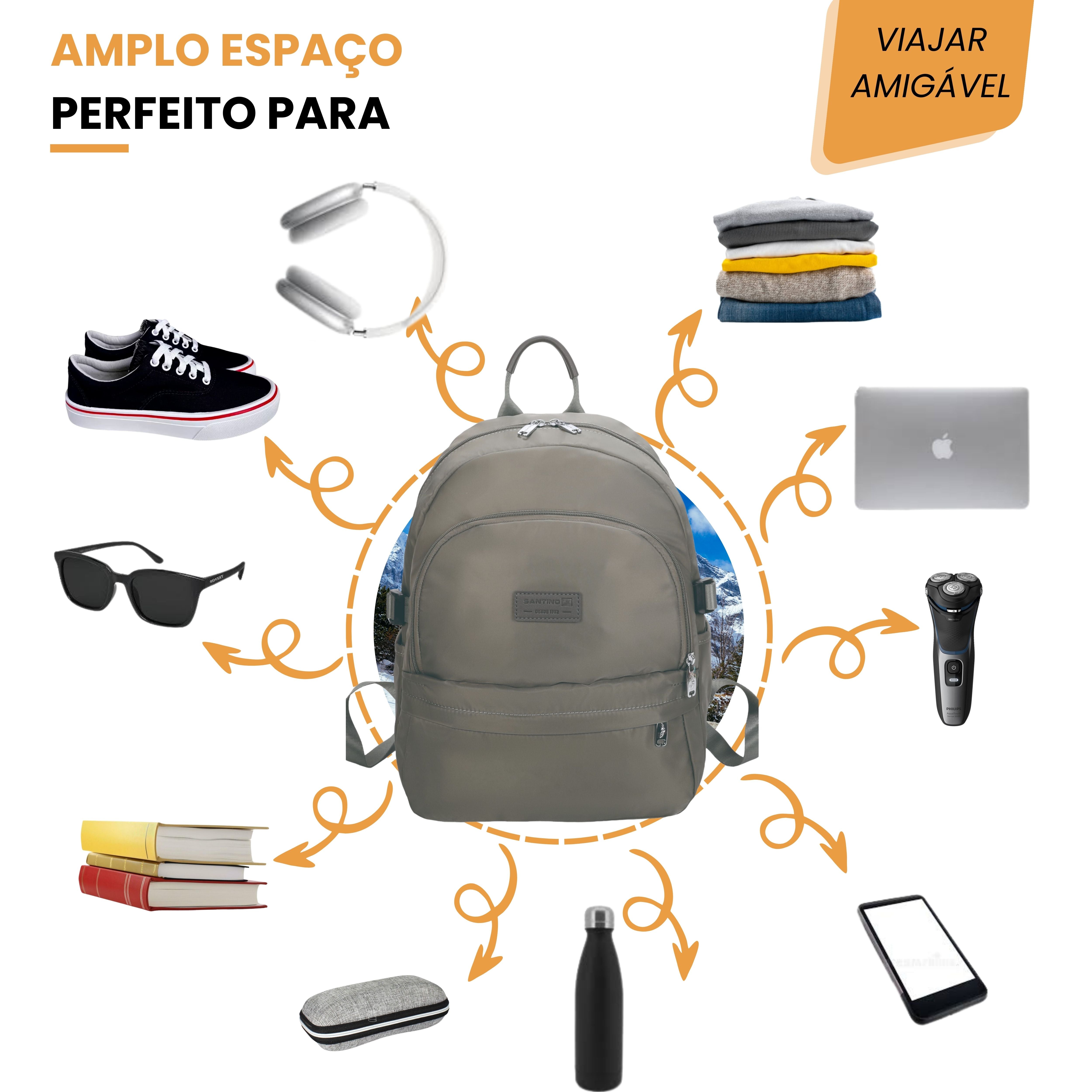 Santino Freesia Backpack Bag - SAB411U10 - Moss Green