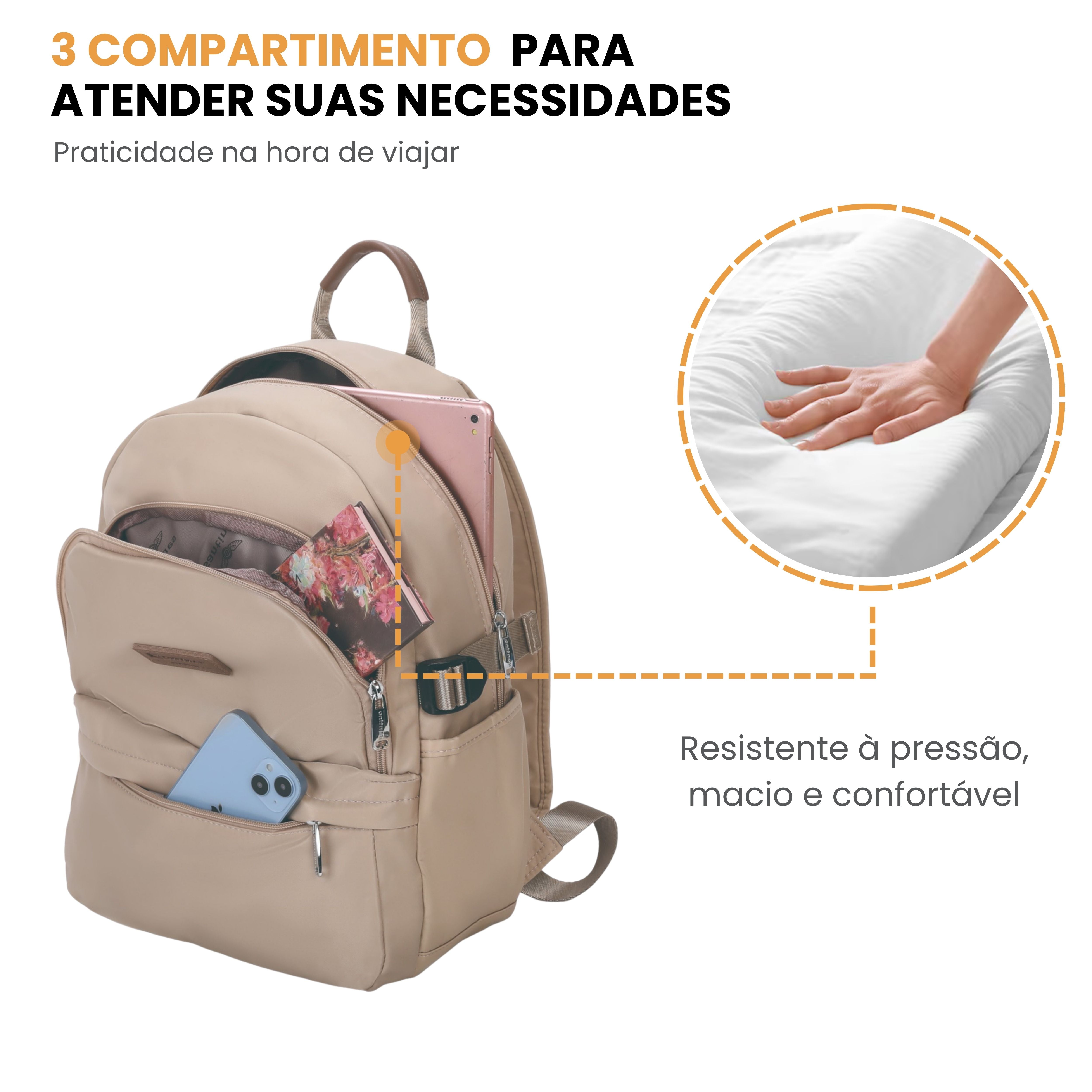 Santino Freesia Backpack Bag - SAB411U06 - Beige