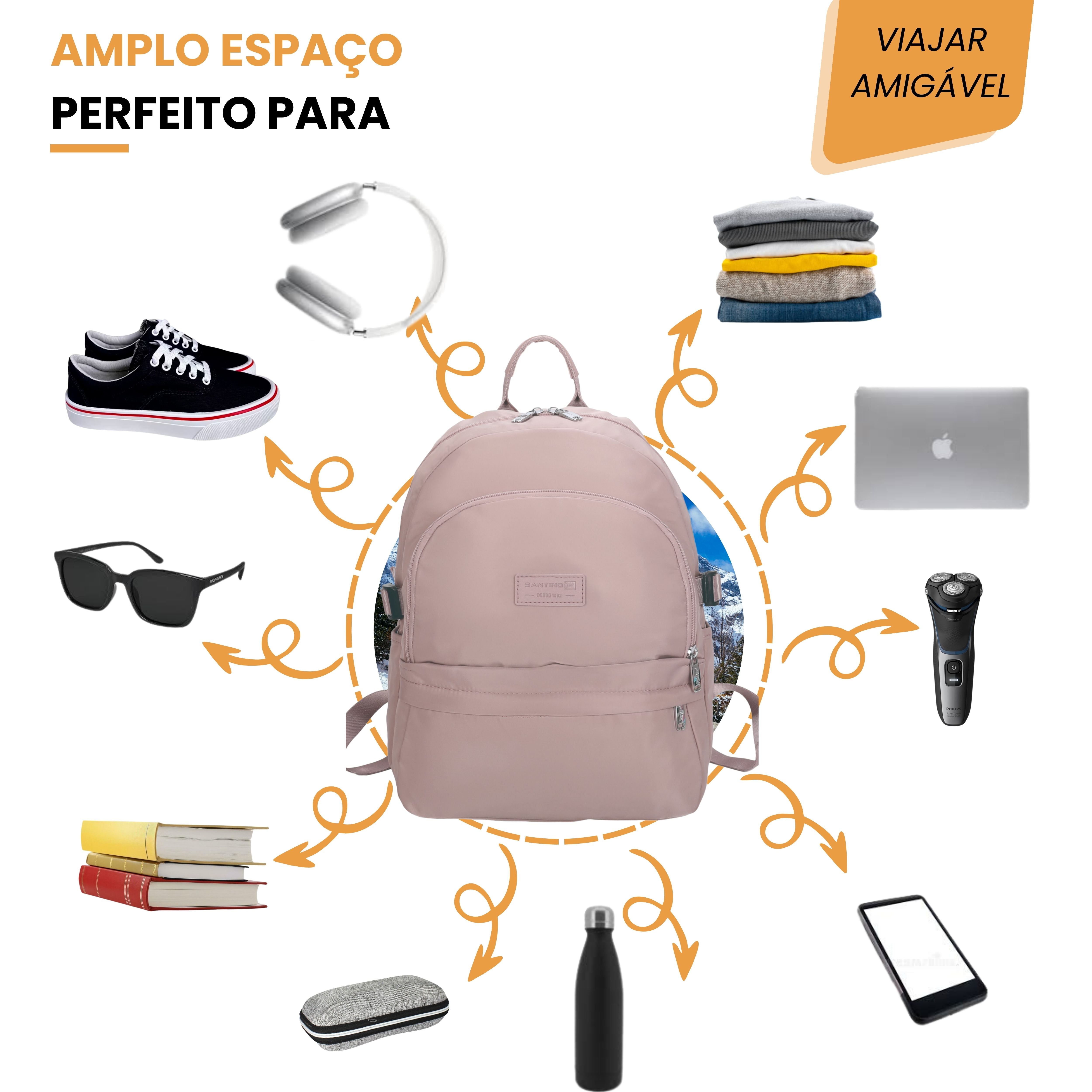 Santino Freesia Backpack Bag - SAB411U62 - Light Pink