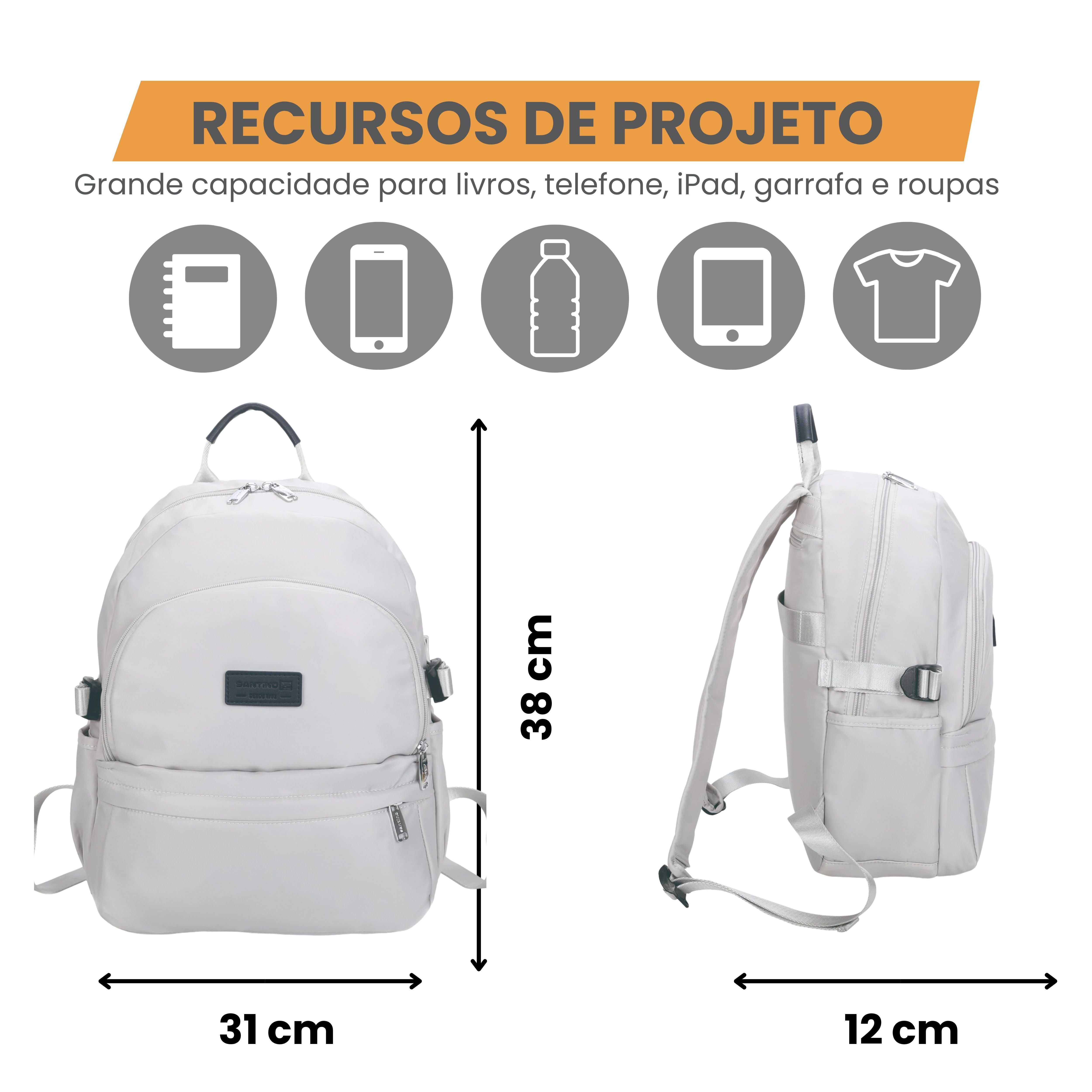 Santino Freesia Backpack Bag - SAB411U68 - Off White
