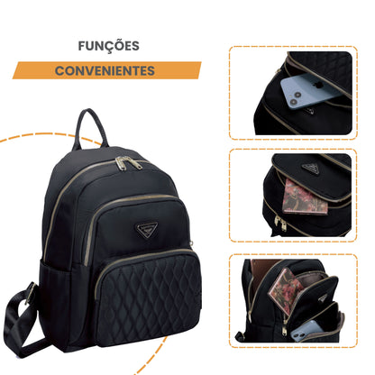 Amarílis Nylon Santino Backpack Bag Black SAB412U01
