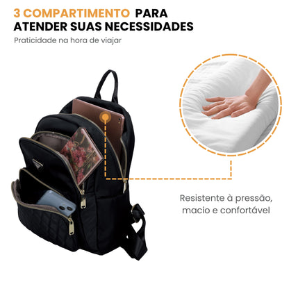 Amarílis Nylon Santino Backpack Bag Black SAB412U01