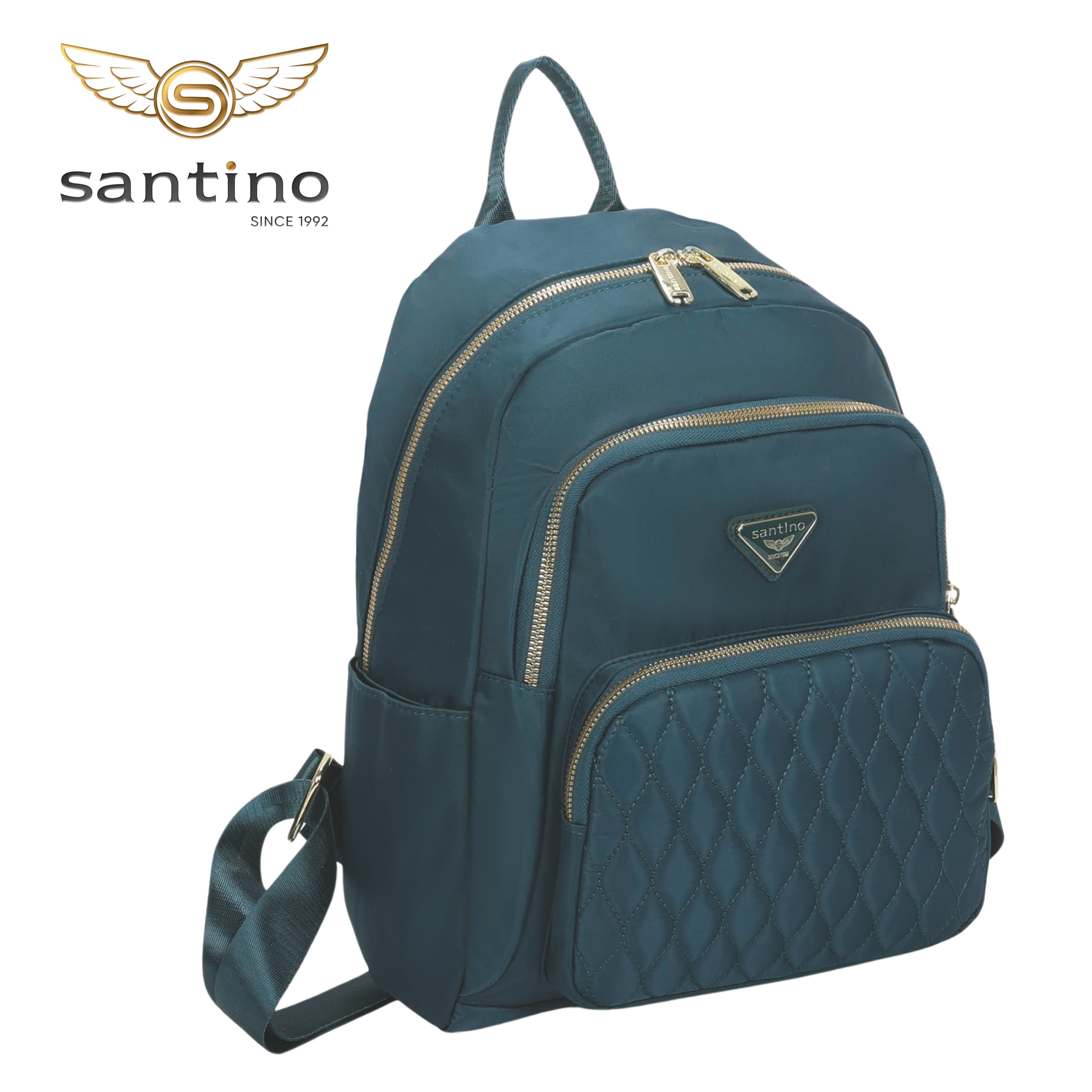 Amarílis Nylon Santino Backpack Bag Turquoise Blue SAB412U15