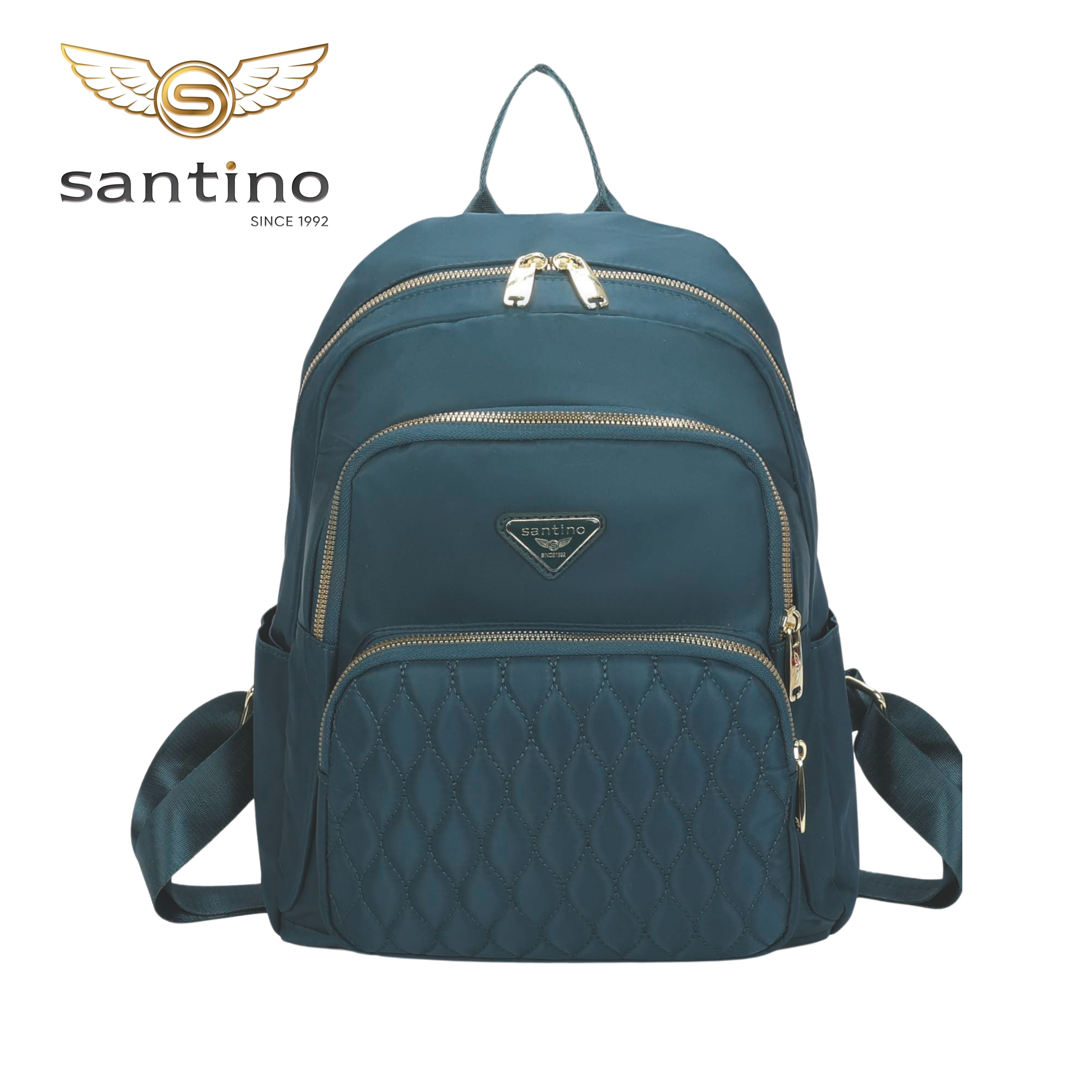Amarílis Nylon Santino Backpack Bag Turquoise Blue SAB412U15