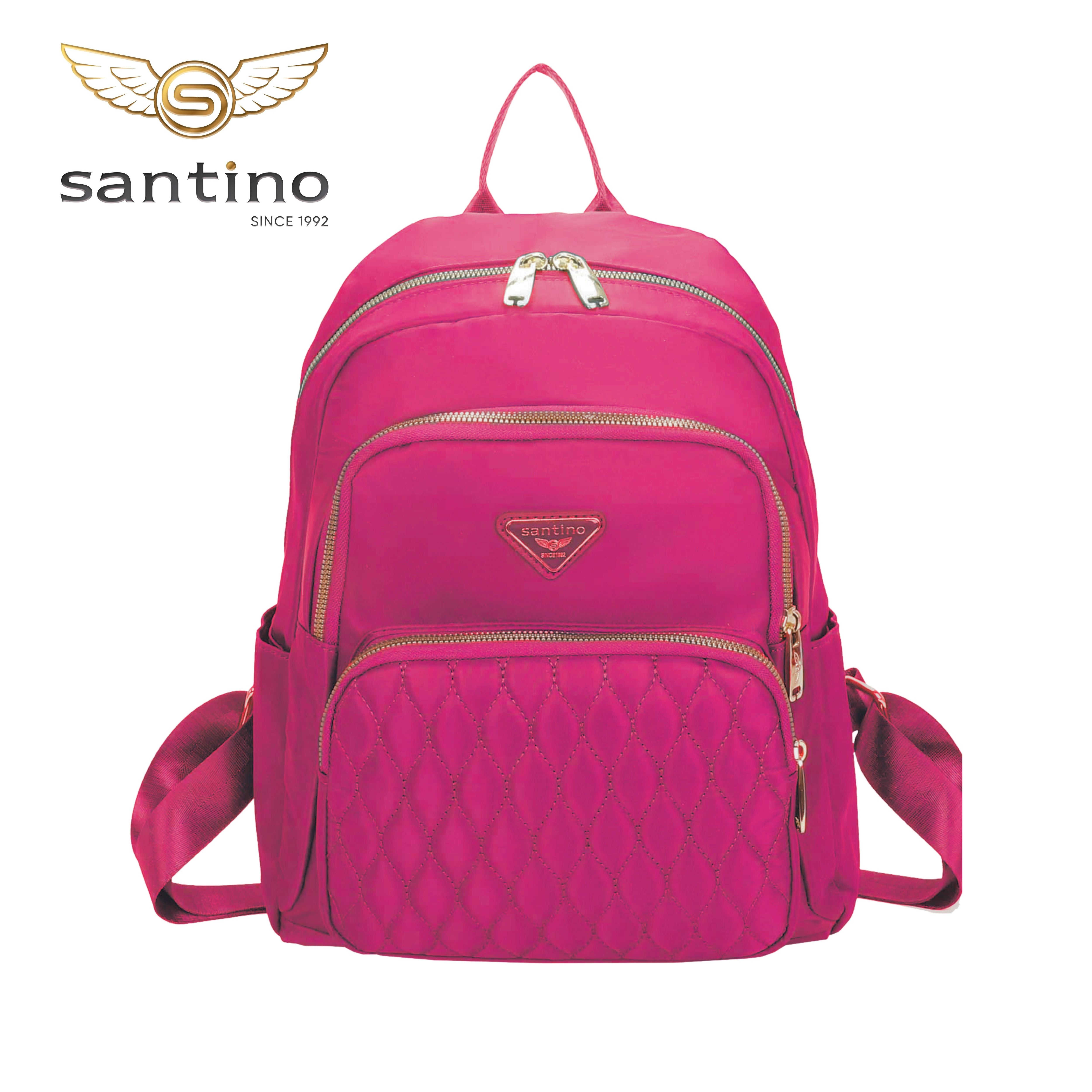 Amarílis Nylon Santino Pink Backpack Bag SAB412U47
