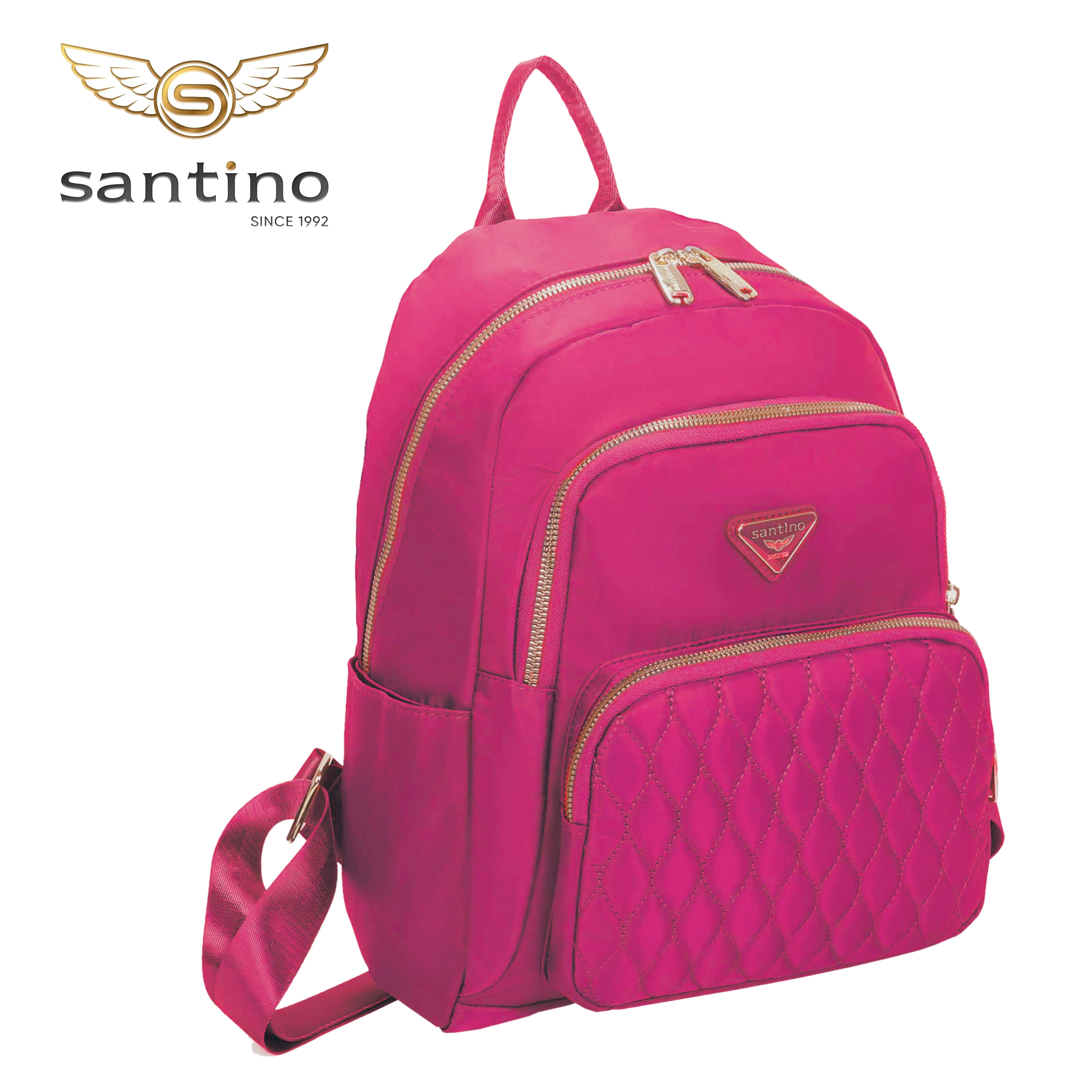 Amarílis Nylon Santino Pink Backpack Bag SAB412U47
