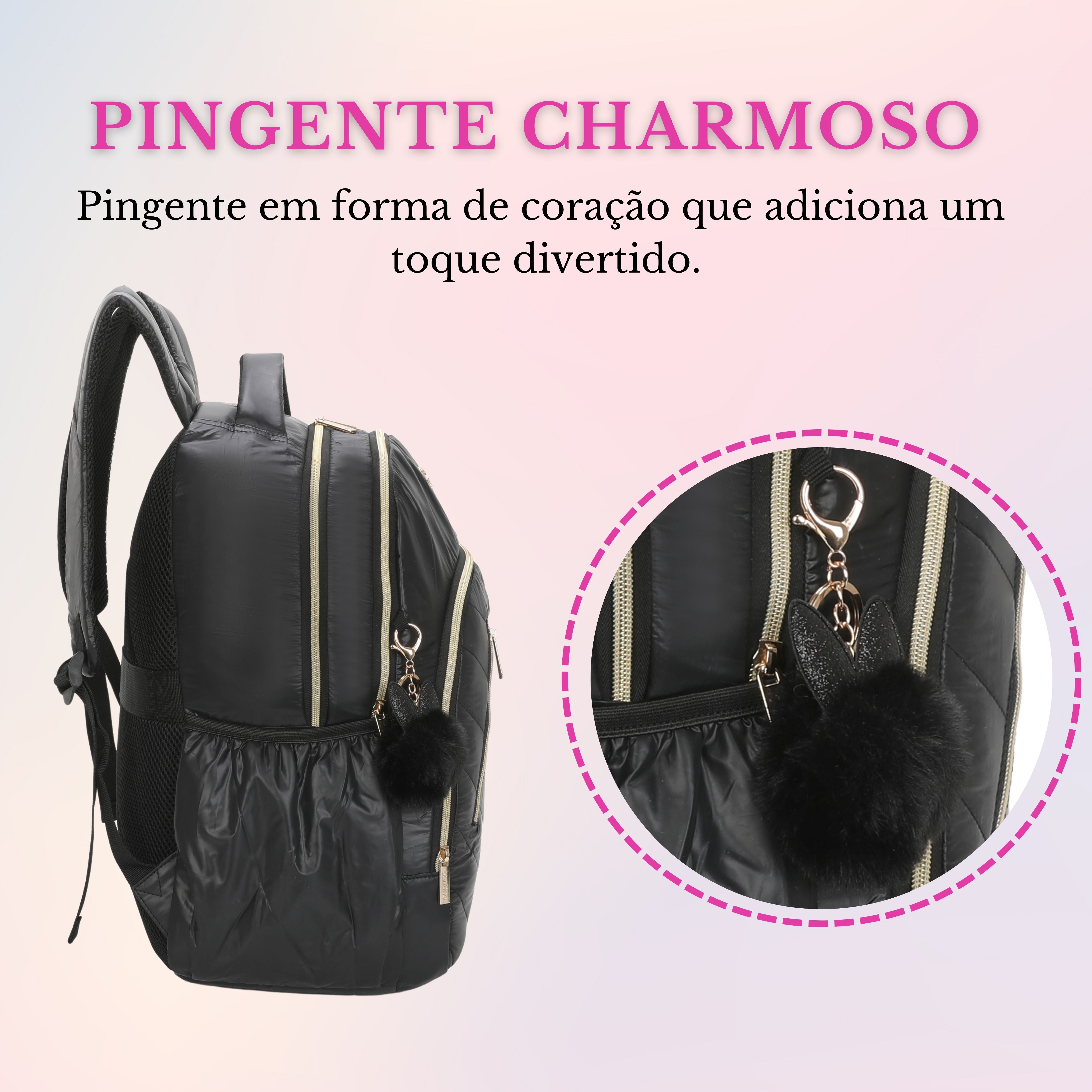 Meghan Santino Backpack Bag - SAB413U01 - Black