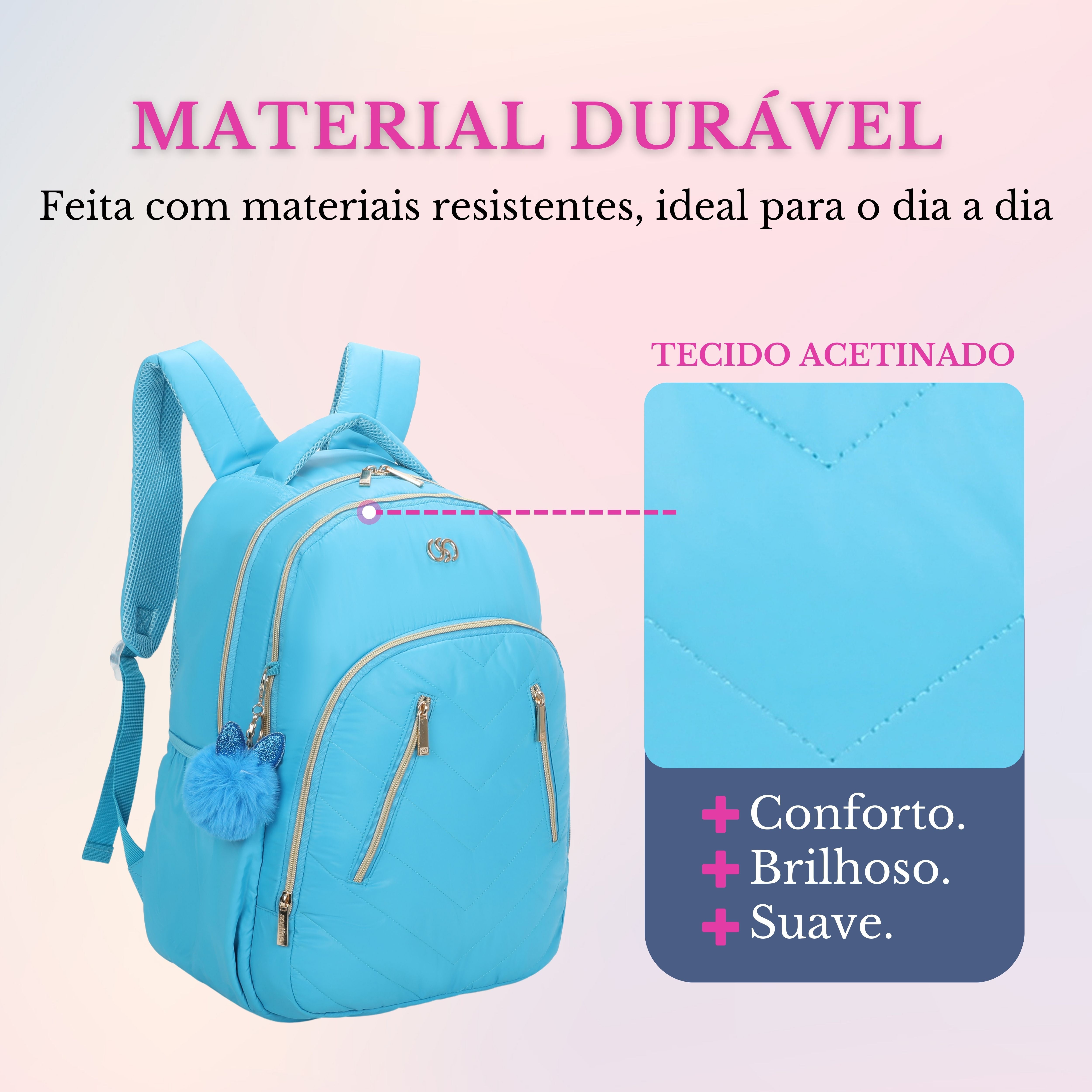 Meghan Santino Backpack Bag - SAB413U12 - Light Blue