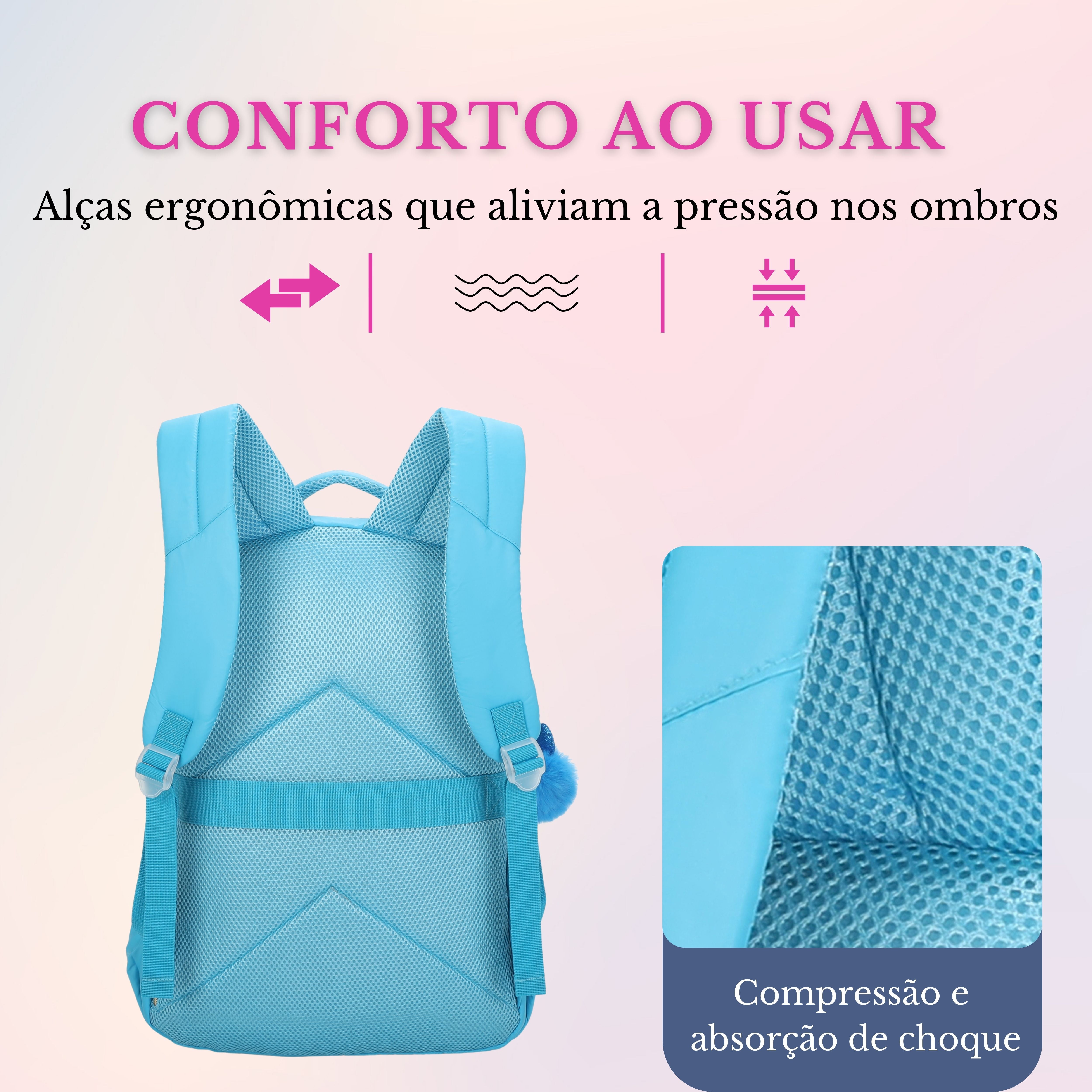 Meghan Santino Backpack Bag - SAB413U12 - Light Blue