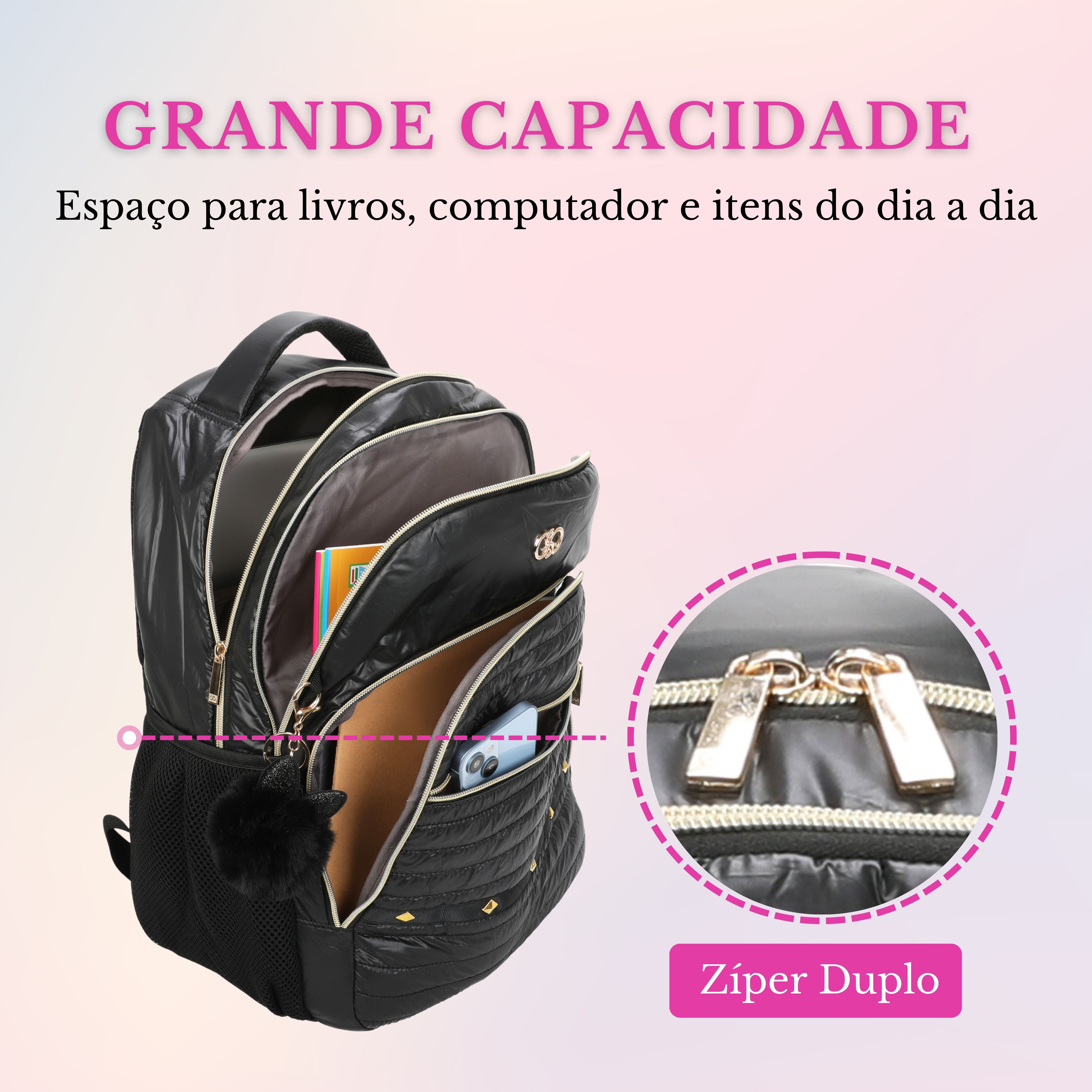 Rania Santino Backpack Bag - SAB415U01 - Black