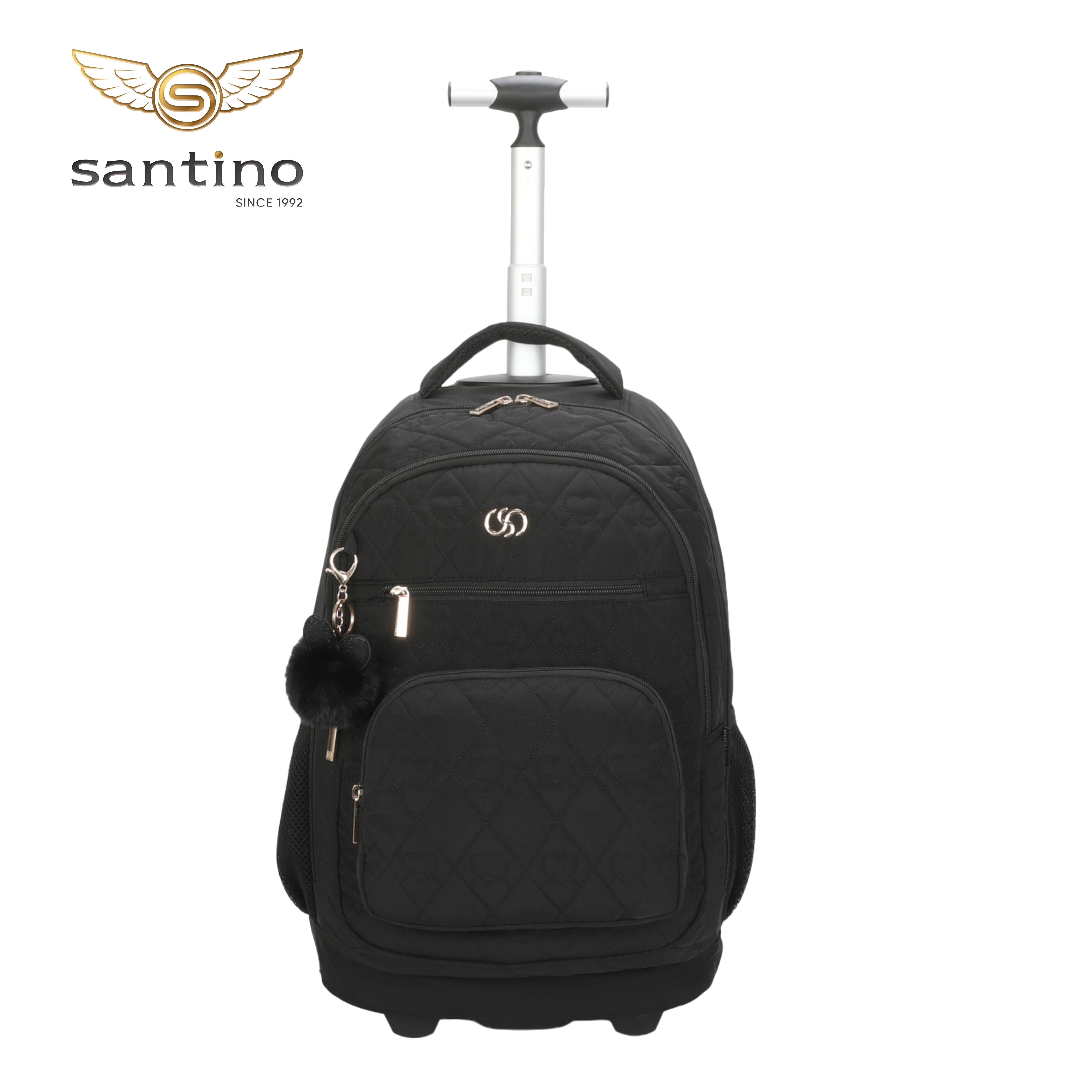Cairo Laptop Backpack with Wheels Santino SAC200U Black