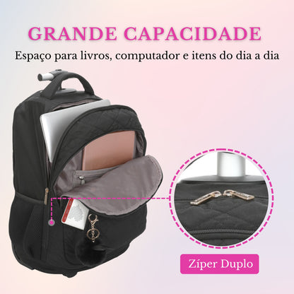 Cairo Laptop Backpack with Wheels Santino SAC200U Black