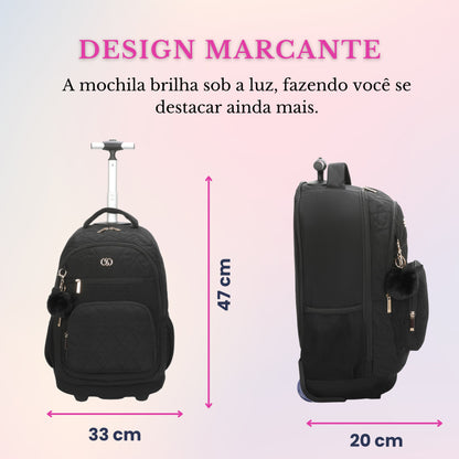 Cairo Laptop Backpack with Wheels Santino SAC200U Black