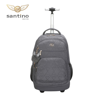 Mochila Notebook Cairo Com Rodas Santino   SAC200U Cinza