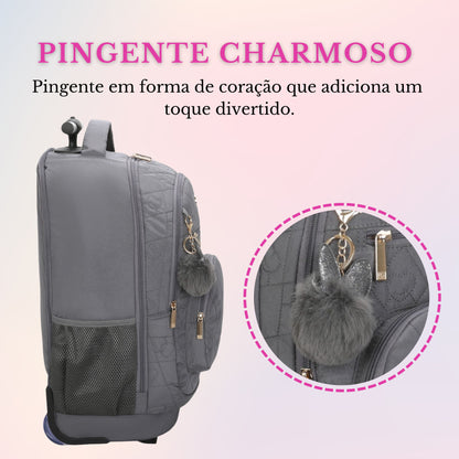 Mochila Notebook Cairo Com Rodas Santino   SAC200U Cinza