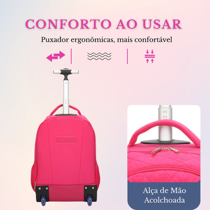 Cairo Notebook Backpack With Wheels Santino SAC200U Pink